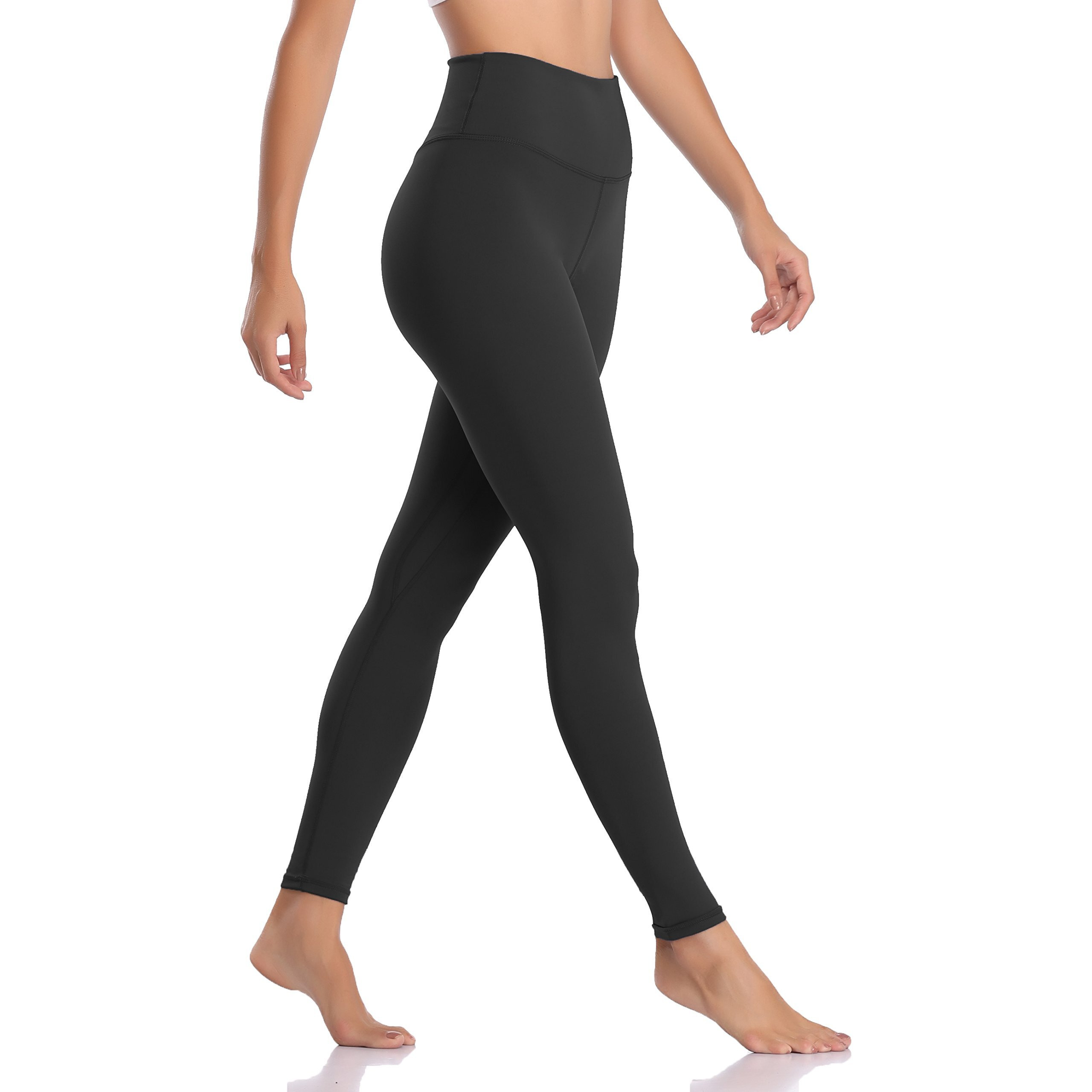 Colorfulkoala Women's Buttery Soft High Waisted Yoga Pants Full-Length Leggings (M, Black)