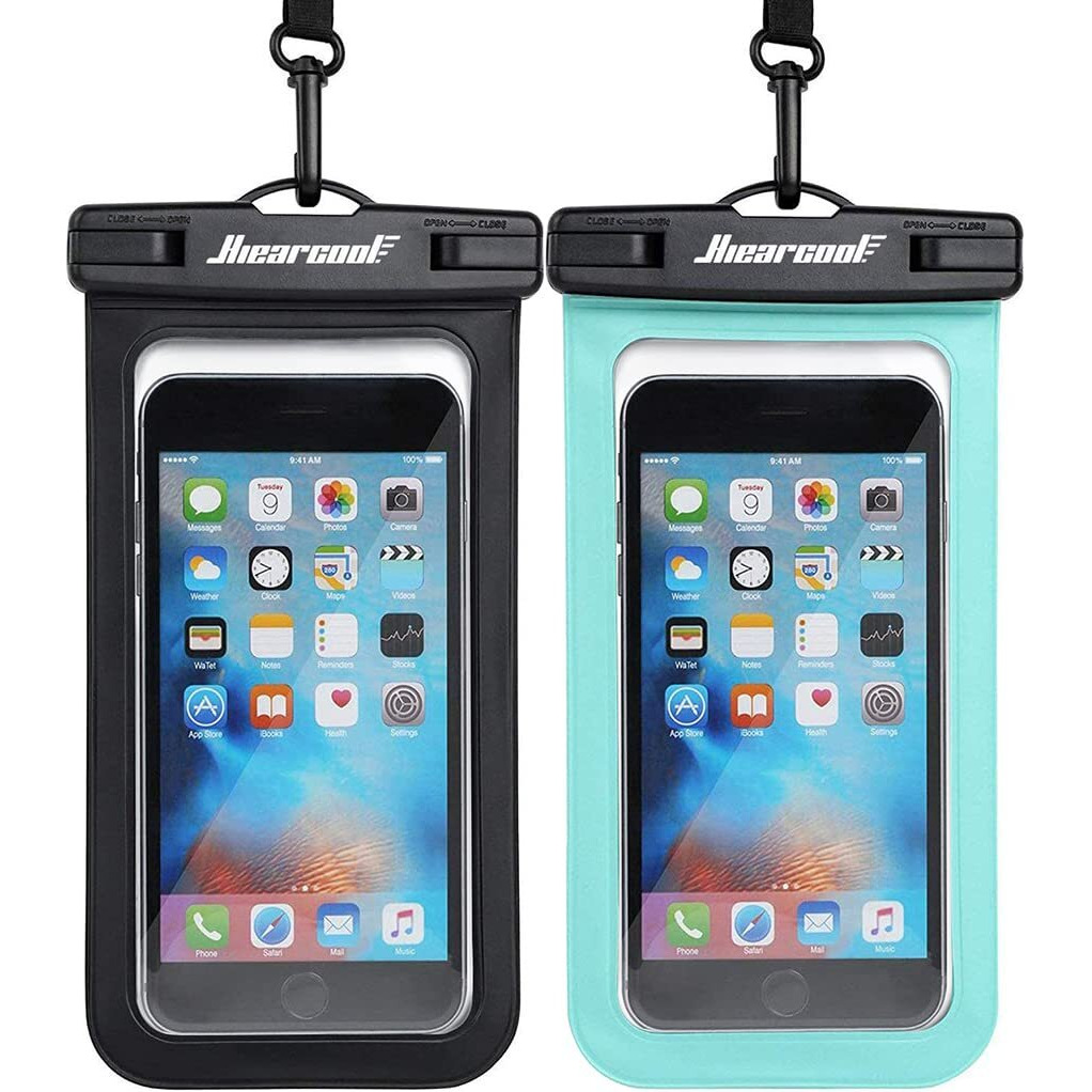 Hiearcool Waterproof Phone Pouch, Waterproof Phone Case For Iphone 16 15 14 13 Pro Max, Ipx8 Cellphone Dry Bag Beach Cruise Ship Essentials 2Pack-8.3""