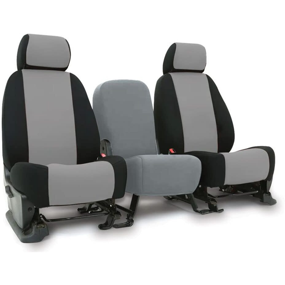 Carscover Custom Fit 2017-2018 Dodge Ram 1500 2500 3500 Pickup Truck Neoprene Car Front Seat Covers Gray & Black Sides Driver & Passenger Cover