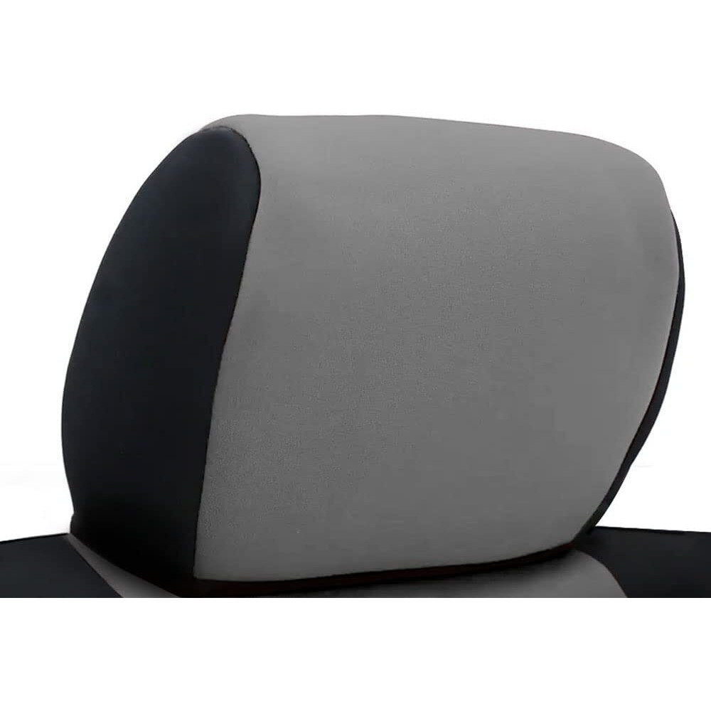 Carscover Custom Fit 2017-2018 Dodge Ram 1500 2500 3500 Pickup Truck Neoprene Car Front Seat Covers Gray & Black Sides Driver & Passenger Cover