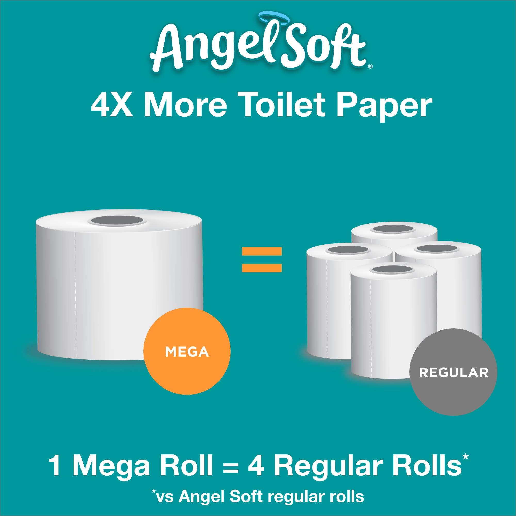 Angel Soft, Toilet Paper, Mega Rolls, 6 Count Of 429 2-Ply Sheets Per Roll