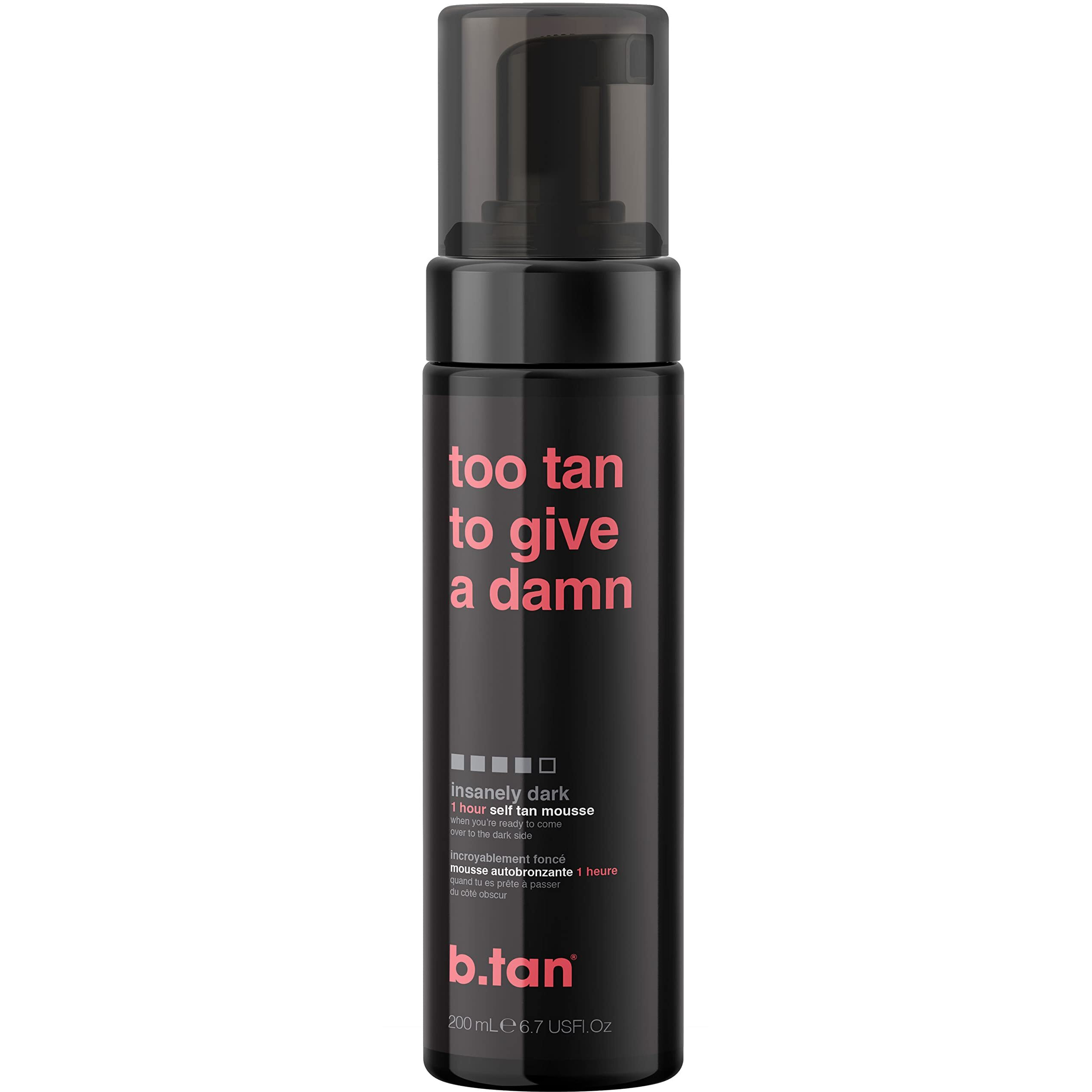 B.Tan Ultra Dark Self Tanner | Too Tan - Fast, 1 Hour Express Sunless Tanning Mousse, No Gimmicks, No Fake Tan Smell, No Added Nasties, Vegan, Cruelty & Paraben Free, 6.7 Fl Oz