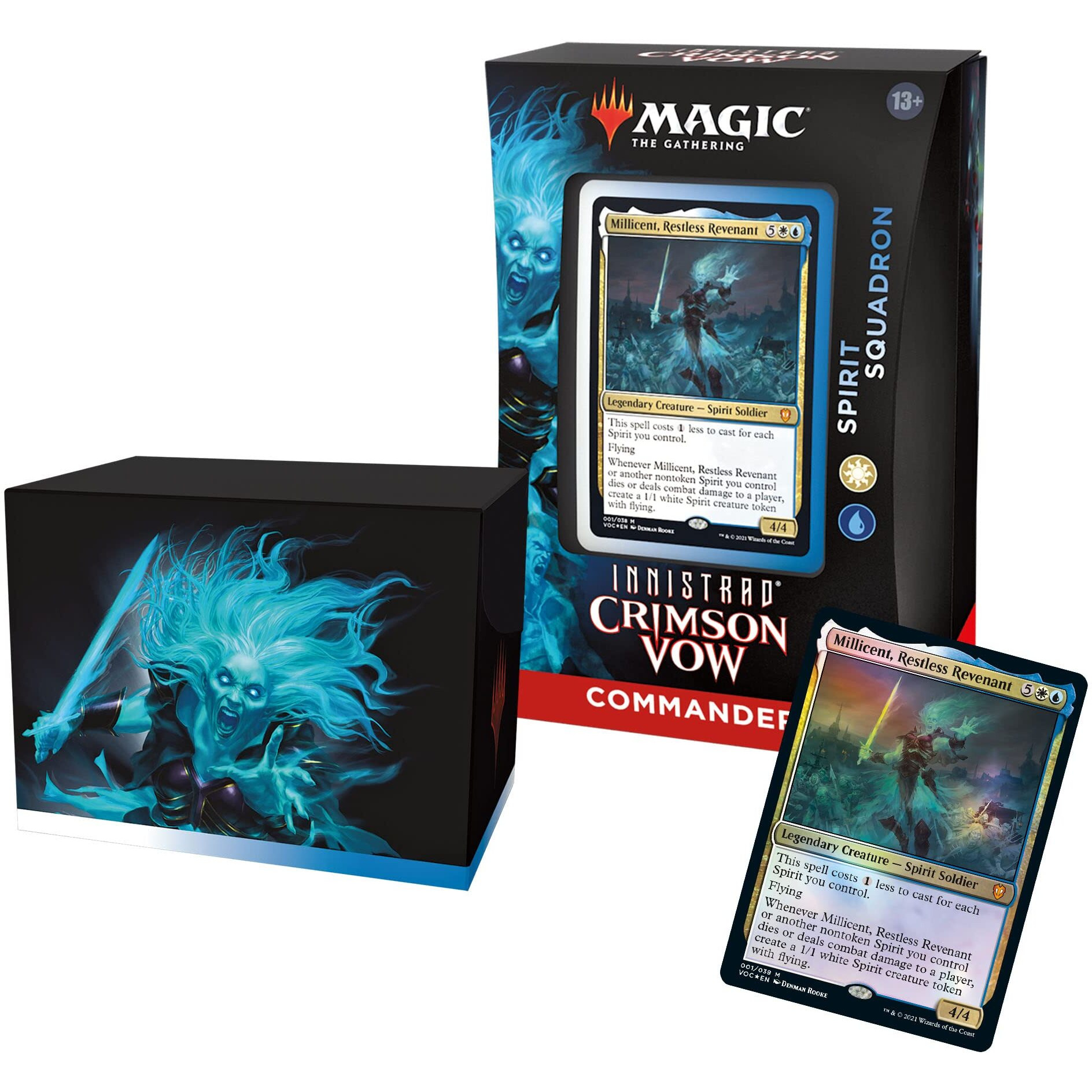 Magic The Gathering Innistrad Crimson Vow Commander Deck - Spirit Squadron (White-Blue)