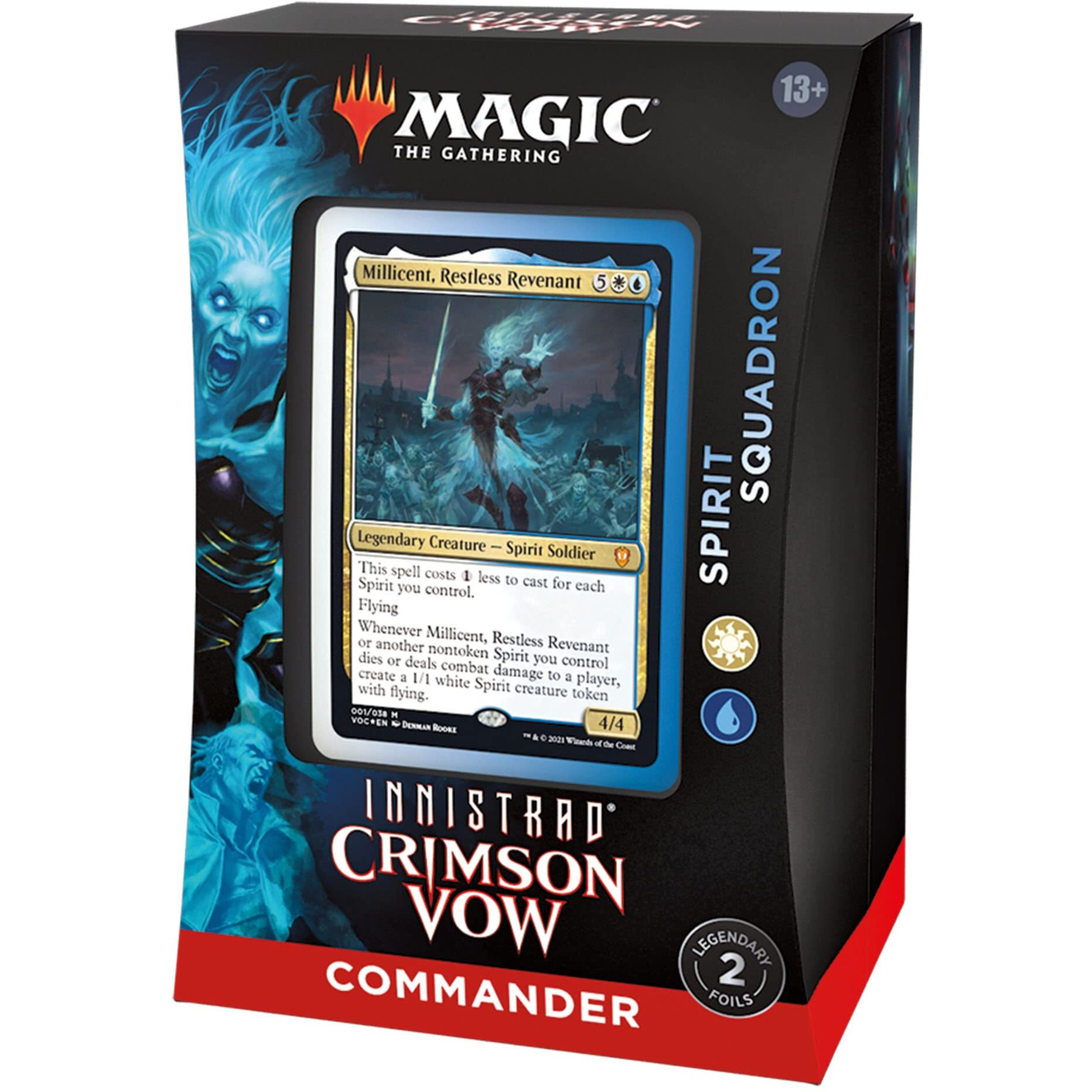 Magic The Gathering Innistrad Crimson Vow Commander Deck - Spirit Squadron (White-Blue)