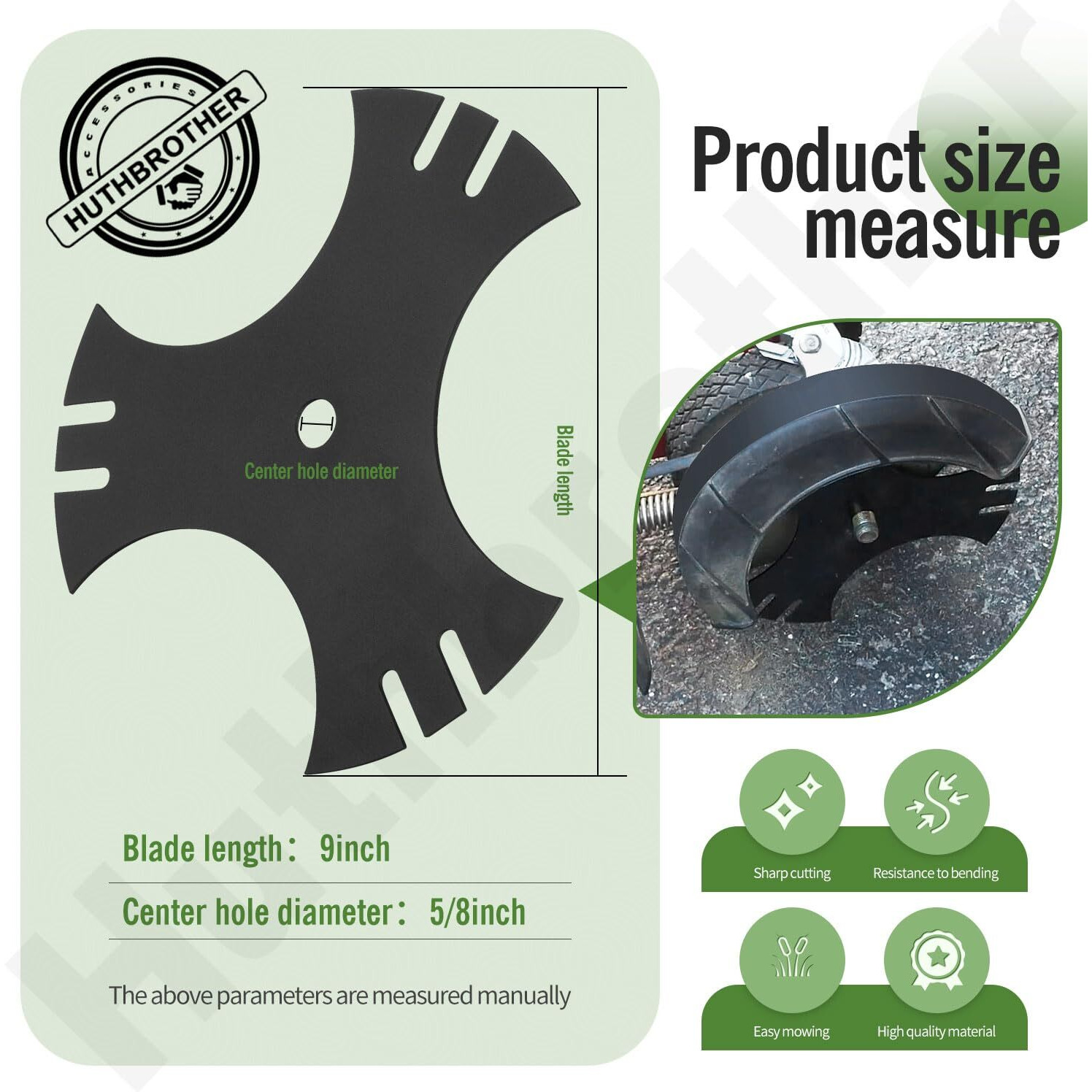 9"" X 5/8"" Center Hole 781-0748-0637 3-Side Edger Star Blade, Compatible With Mtd 781-0748, Also Fits Craftsman Edgers, Replaces 981-0748, 40-009, 7185767, 490-105-M017, Cmxgzam105017. 2 Pack