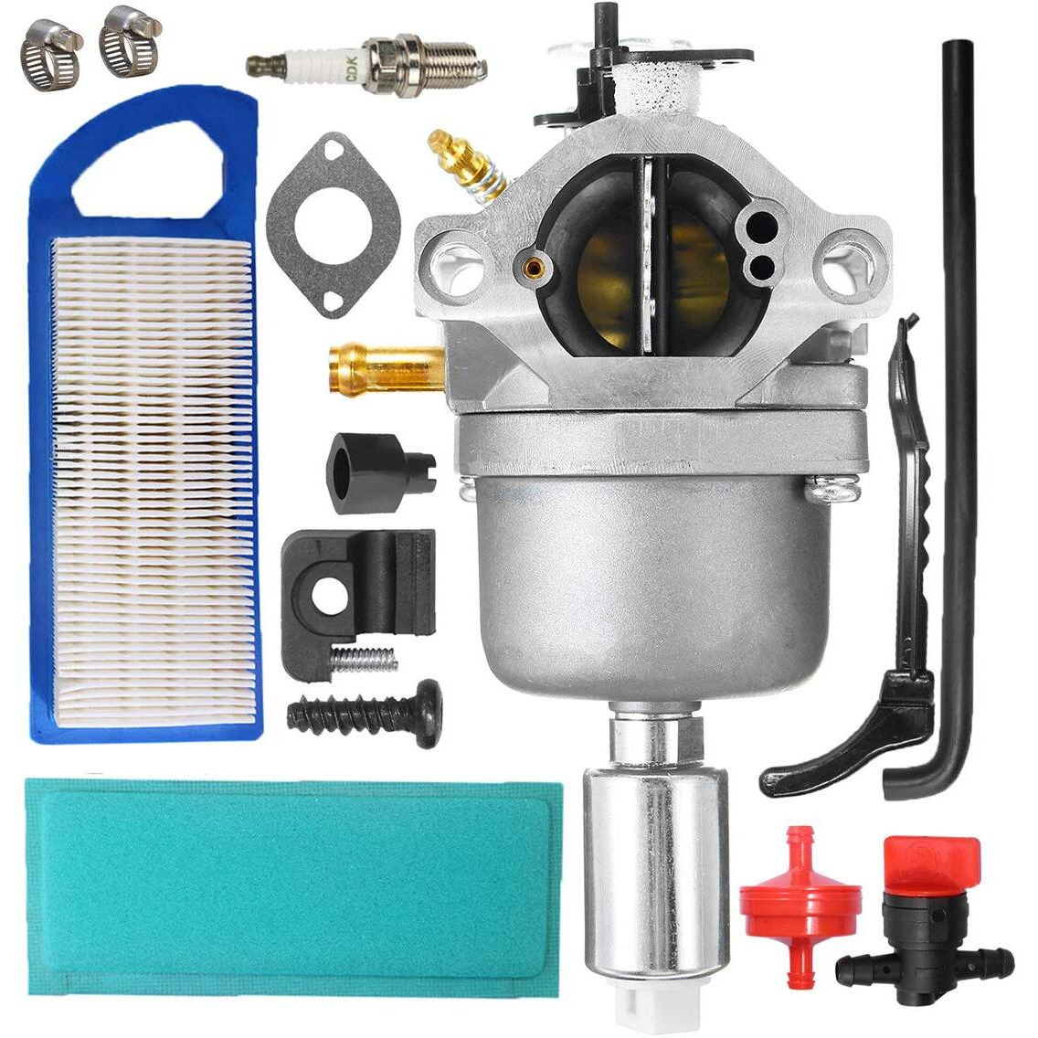 799727 Carburetor Compatible With Briggs & Stratton 799727 698620 794572 14Hp 15Hp 16Hp 17Hp 17.5 Hp 18Hp Intek Engines Lawn Tractor Mower Nikki Carb,With Air Filter Kit