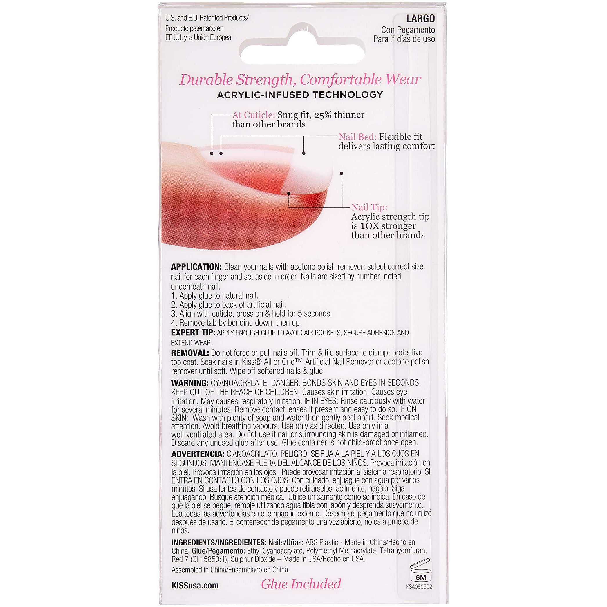 Kiss Salon Acrylic French Kit Back Talk Long