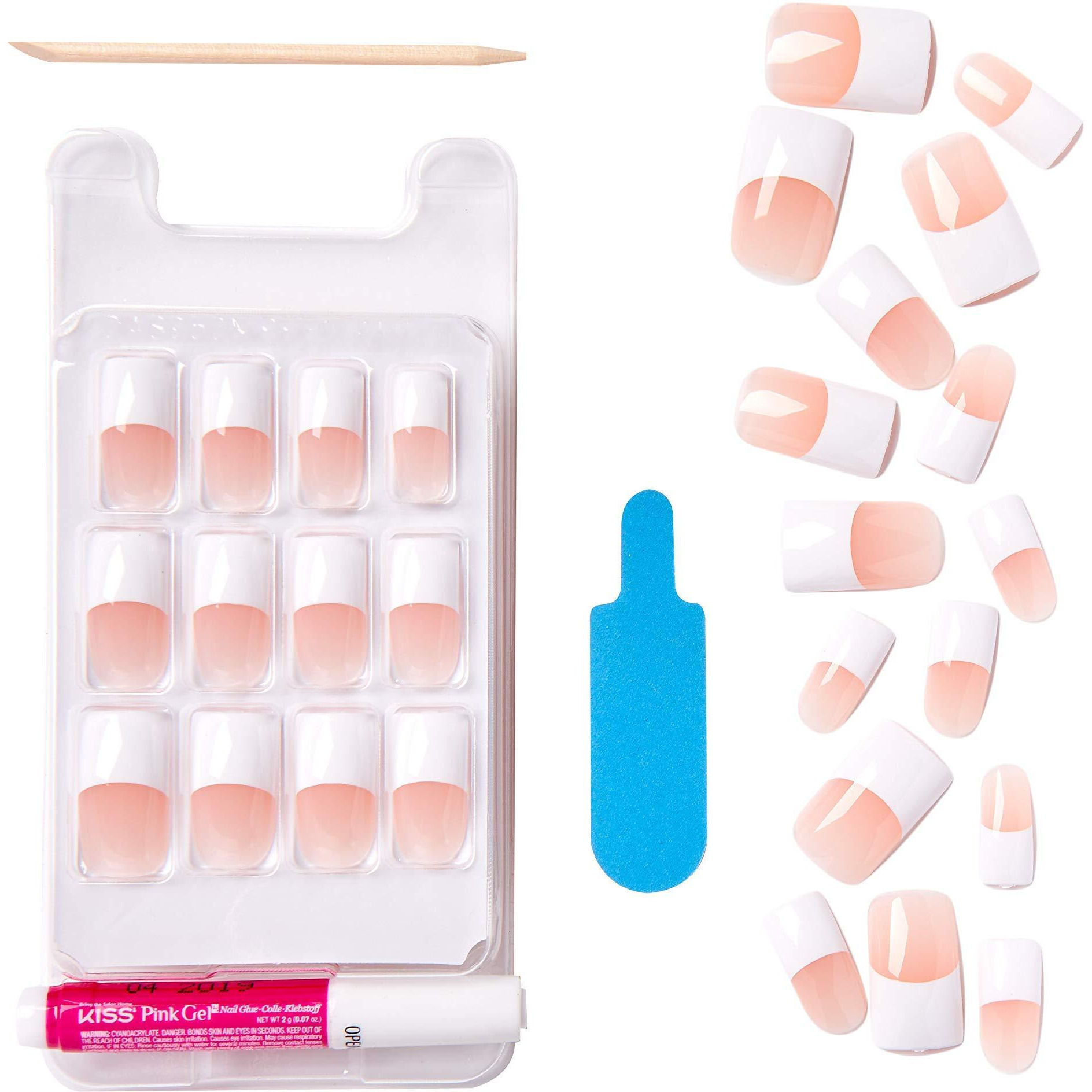 Kiss Salon Acrylic French Kit Back Talk Long