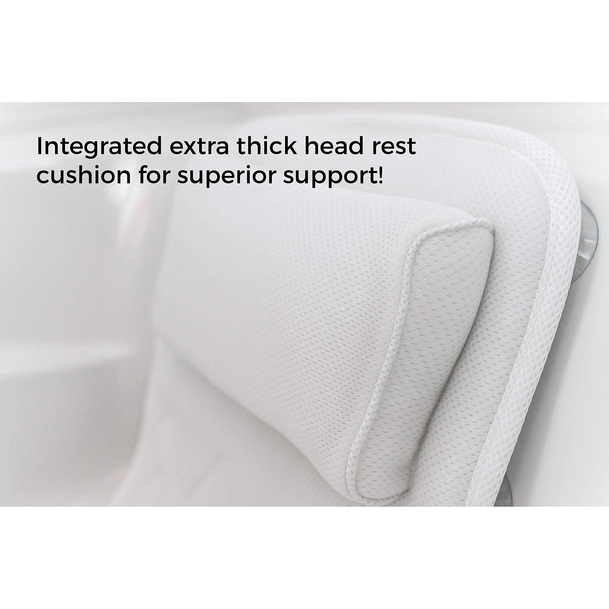 Full Body Bath Pillow - Non-Slip, Plus Konjac Bath Sponge, Luxurious Mat, Bath Pillows For Tub Neck And Back Support