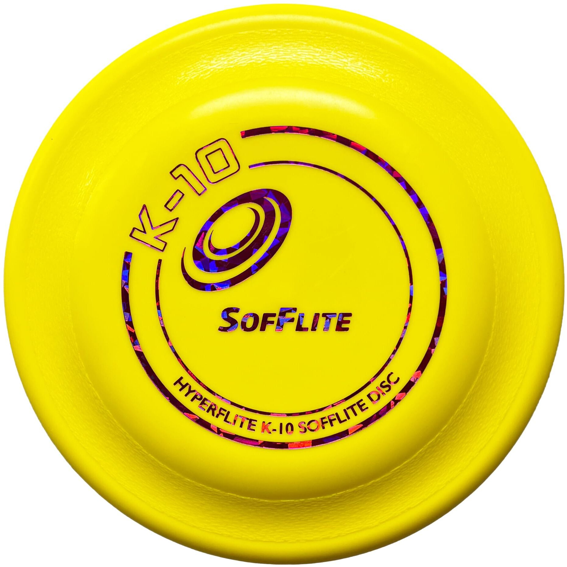 Hyperflite K-10 Sofflite Dog Disc 8.75 Inch  Ultra-Soft For Canines With Sensitive Mouths  Best Flying  Dog Frisbee  Competition Grade  Outdoor Flying Disc Training  Yellow