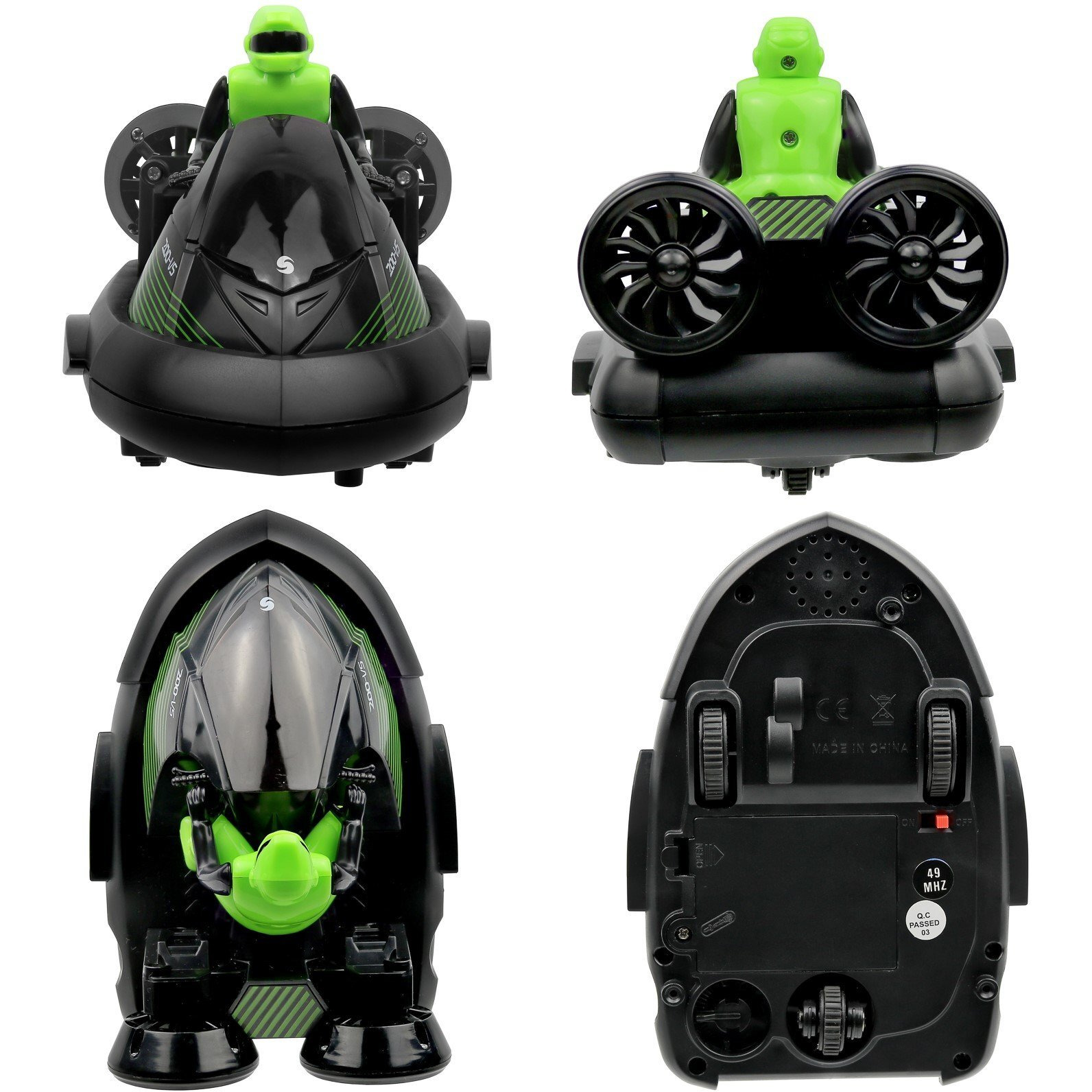 Click N' Play Set Of 2 Remote Control Bumper Cars, Stunt Rc Battle Cars With Drivers, Toy Game For Boys & Girls Ages 6+, Black Red