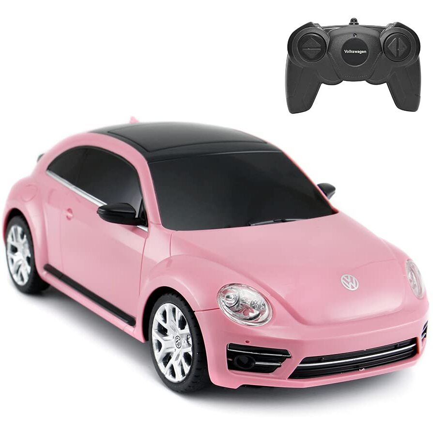 Radio Remote Control 1/24 Scale Volkswagen Beetle Licensed Rc Model Car (Pink)