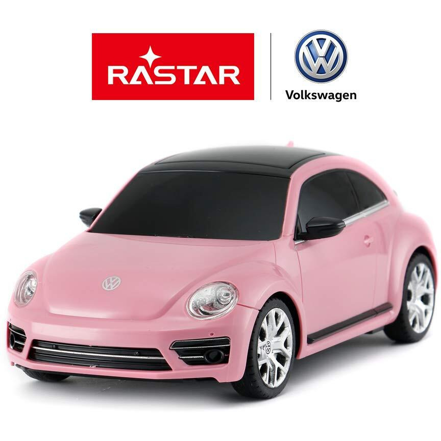Radio Remote Control 1/24 Scale Volkswagen Beetle Licensed Rc Model Car (Pink)