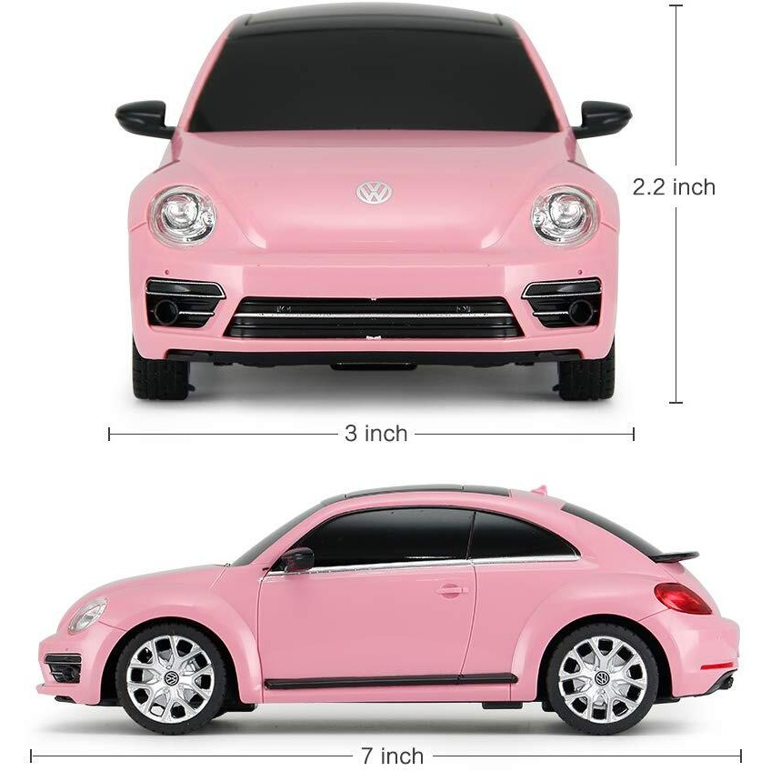 Radio Remote Control 1/24 Scale Volkswagen Beetle Licensed Rc Model Car (Pink)