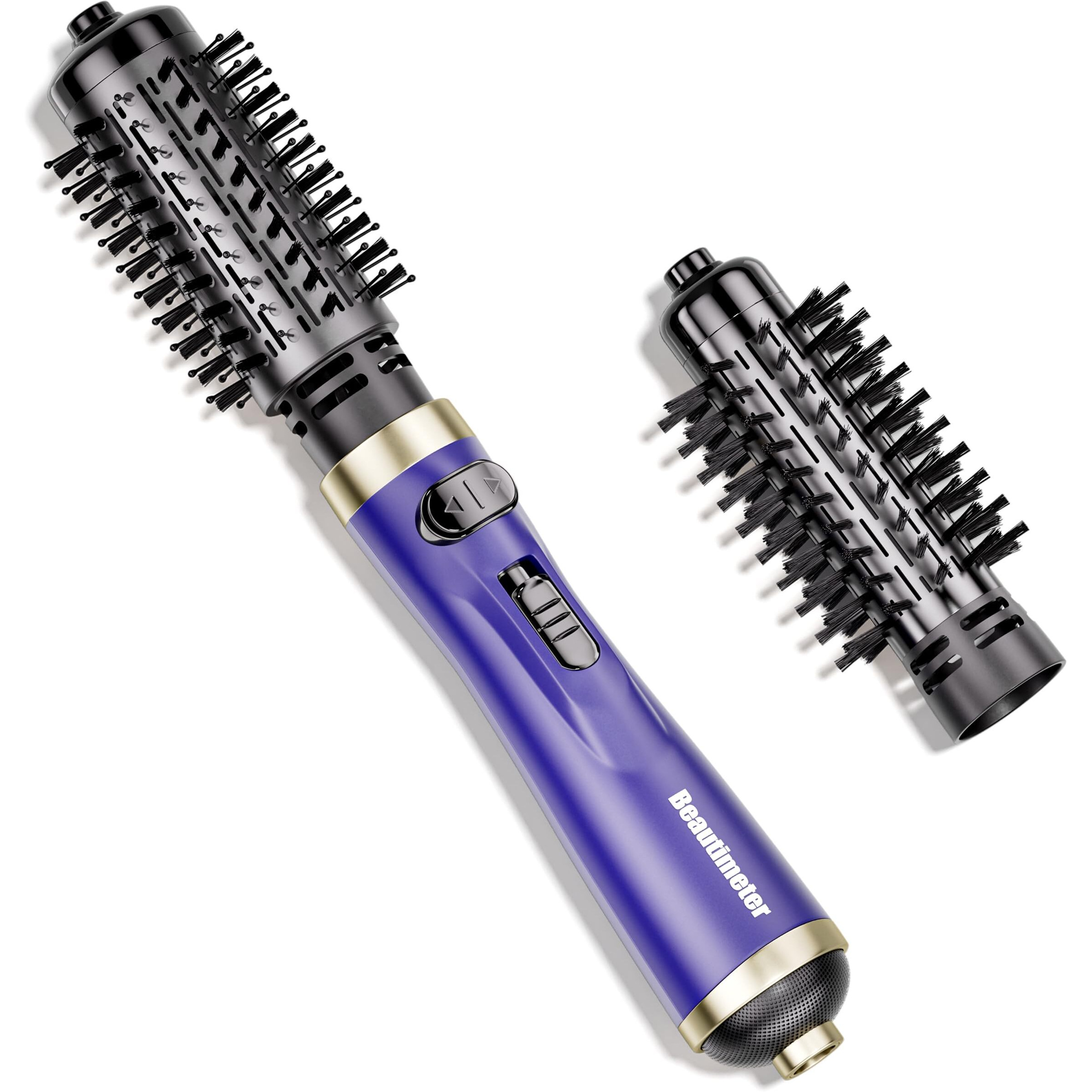 Beautimeter Hair Dryer Brush, Rotating Blow Dryer Brush With 2-Inch And 1.5-Inch Brushes, 3 In 1 Hot Air Styler And Rotating Brush, Hair Dryer Brush Blow Dryer Brush In One (Blue)