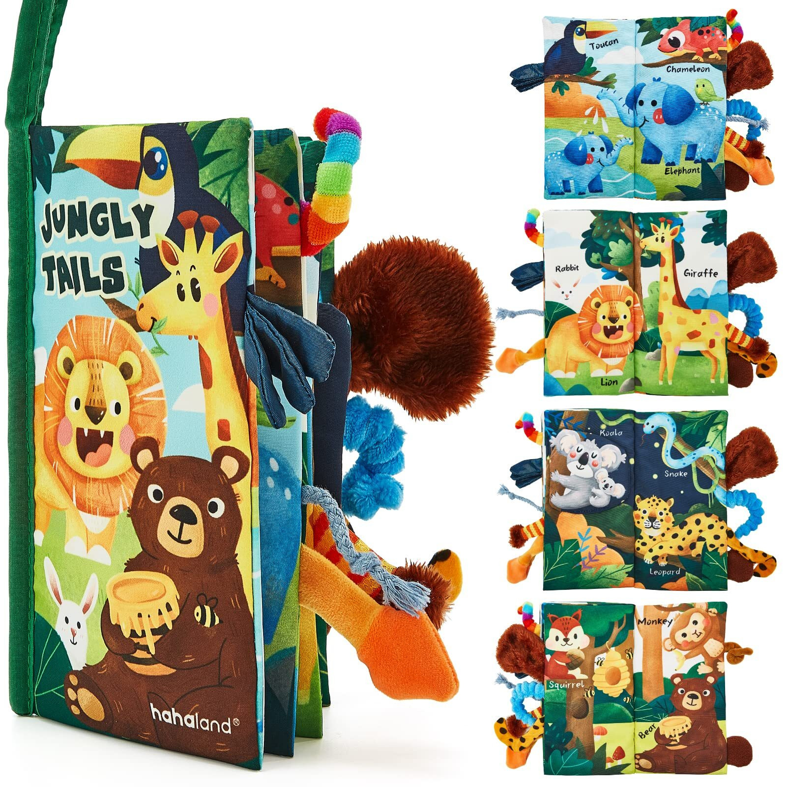 Hahaland Baby Books 0-6 Months,Infant Tummy Time Toy High Contrast Sensory Baby Toys 6 To 12 Months Touch Feel Book Gift Christmas Stocking Stuffers For Boy Girl 0-3 Months Book Early Learning Toy