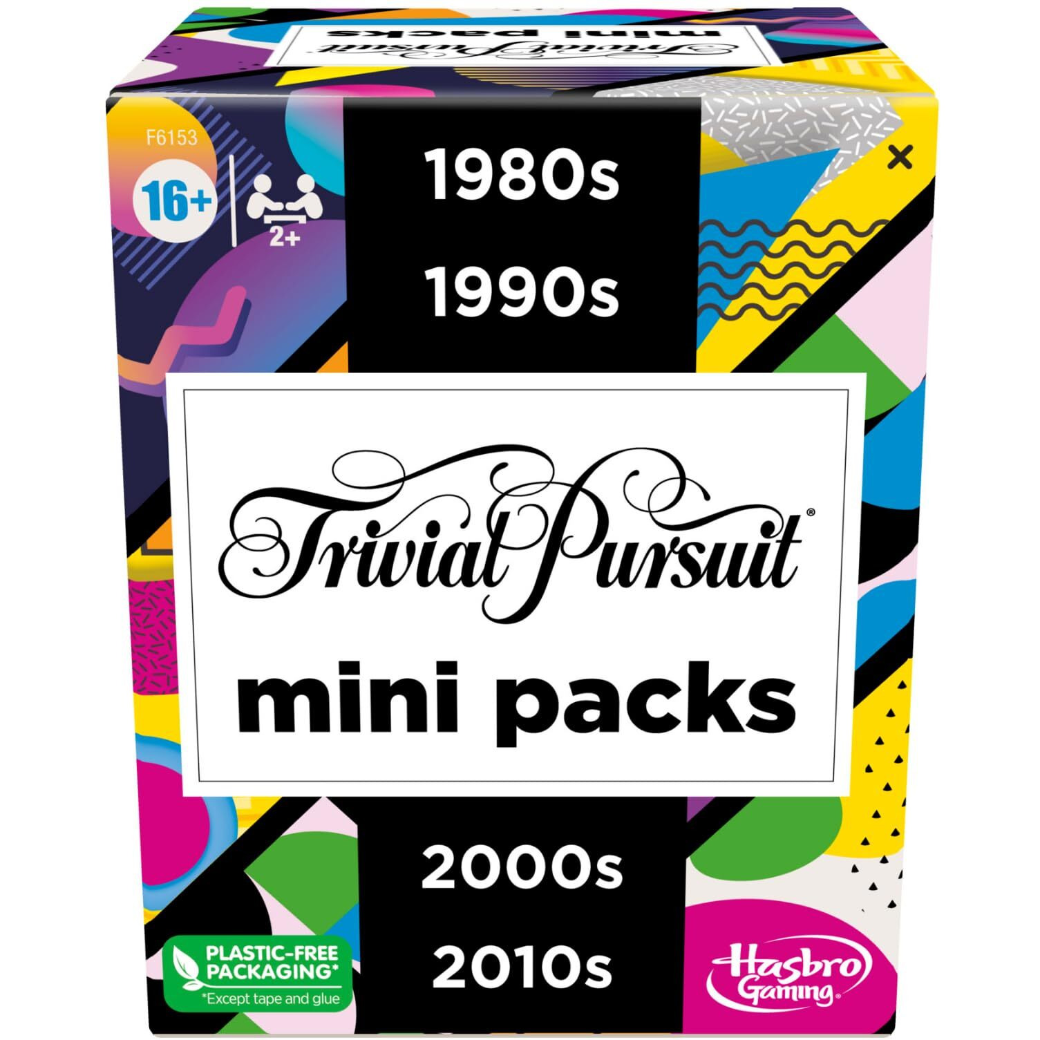 Hasbro Gaming Trivial Pursuit Mini Packs Multipack, Fun Trivia Questions For Adults And Teens Ages 16+, Includes 4 Game Featuring 4 Decades