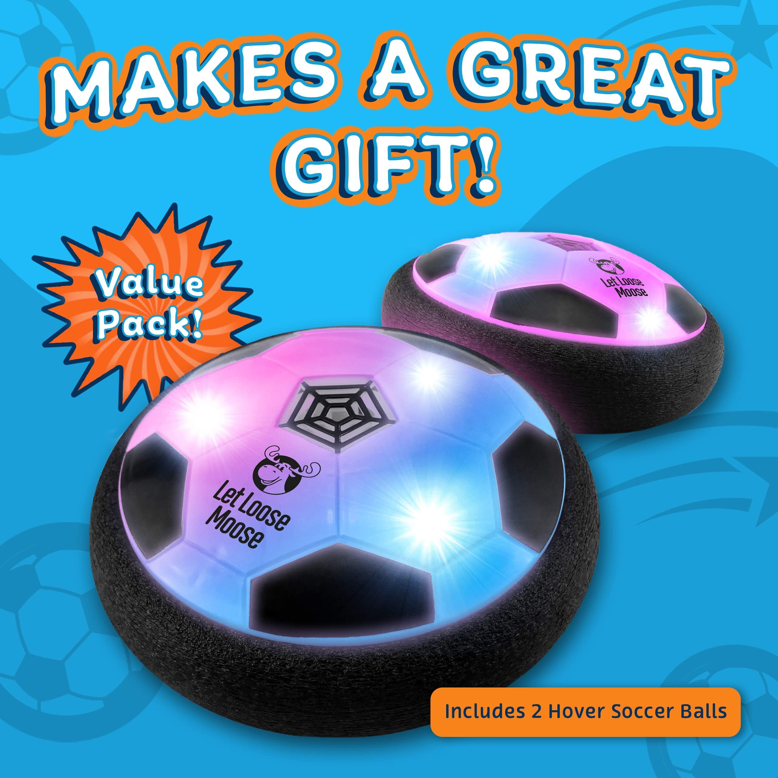 Let Loose Moose Hover Soccer Ball, Set Of 2 Led Soccer Ball Toys, Gifts For 8 Year Old Boys, Toys For 7 Year Old Boys, Birthday Gifts For Boys, Boys Toys For Age 4-6, Fun Toys For Boys And Girls