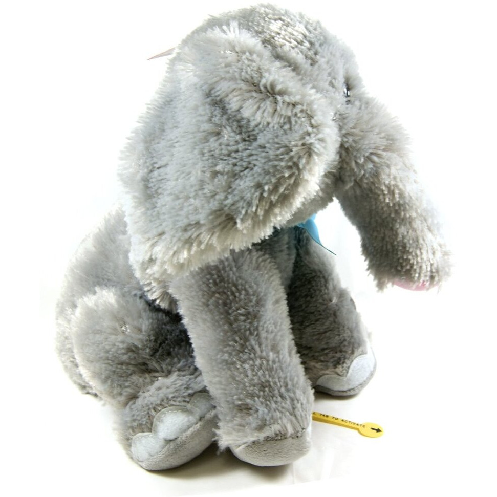 Cuddle Barn Elliot The Elephant - Animated Musical Blue Polka Dotted Stuffed Animal Plush Toy Sways, Flaps Floppy Ears, And Sings Do Your Ears Hang Low, 12""