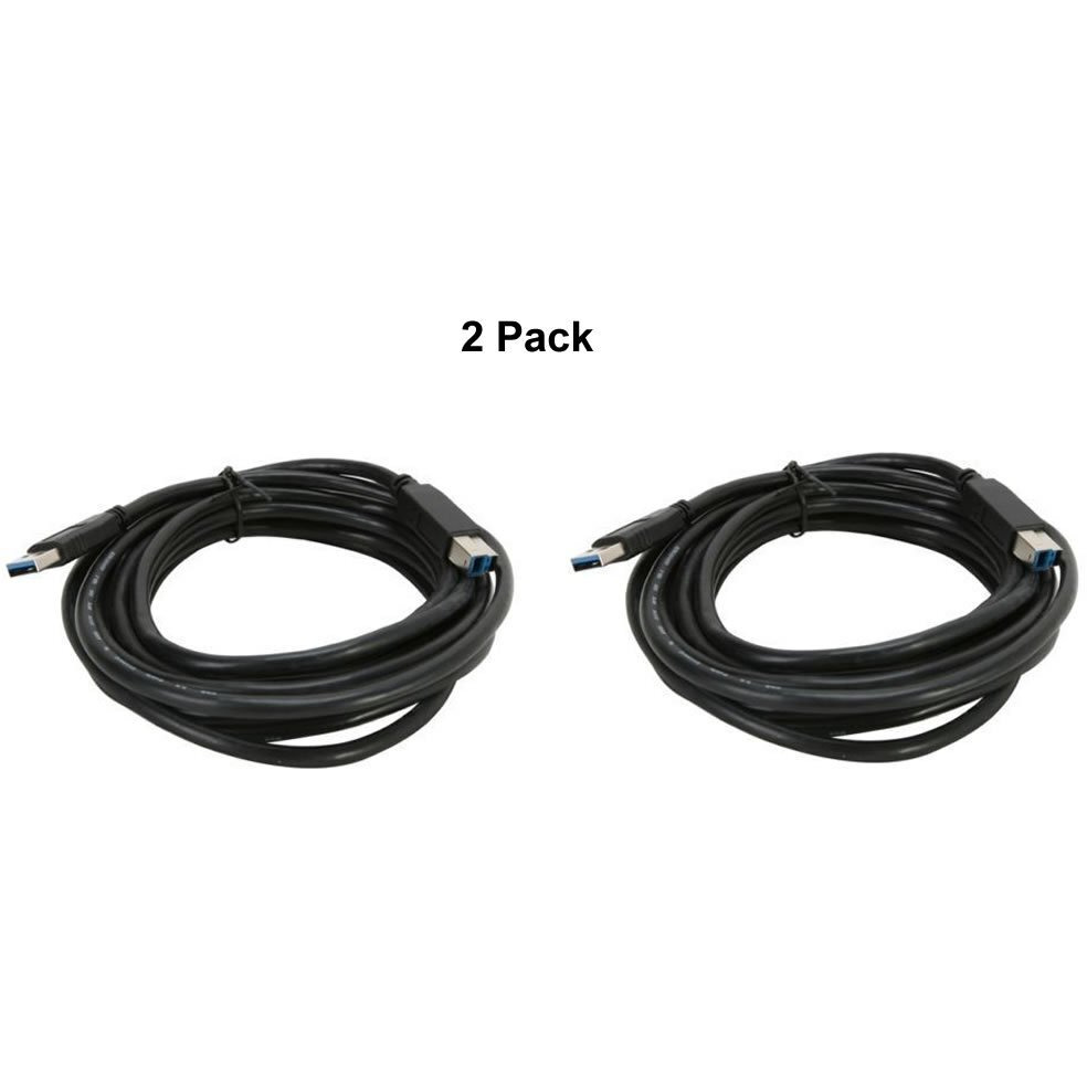 Aya 6Ft. (2-Pack) Usb 3.0 Superspeed 5 Gbps A Male To B Male Cable