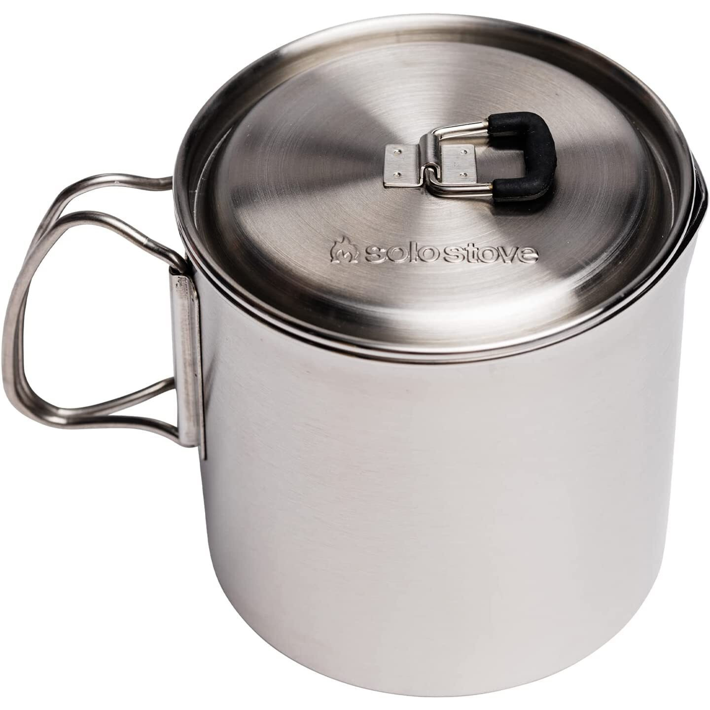 Solo Stove Solo Pot 900 - Lightweight Stainless Steel Backpacking Pot | Boil Water Quickly | Volume Markings And Pour Spout
