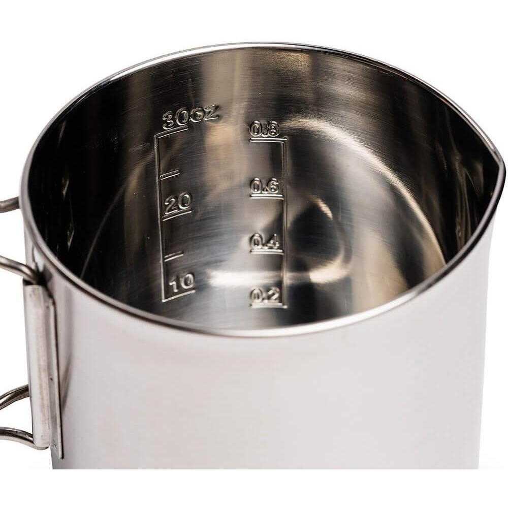 Solo Stove Solo Pot 900 - Lightweight Stainless Steel Backpacking Pot | Boil Water Quickly | Volume Markings And Pour Spout