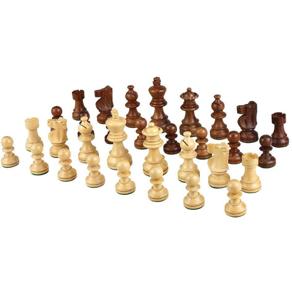 Adrienne Chess Inlaid Burl Wood Board Game With Weighted Wooden Pieces, Extra Large 19 X 19 Inch Set