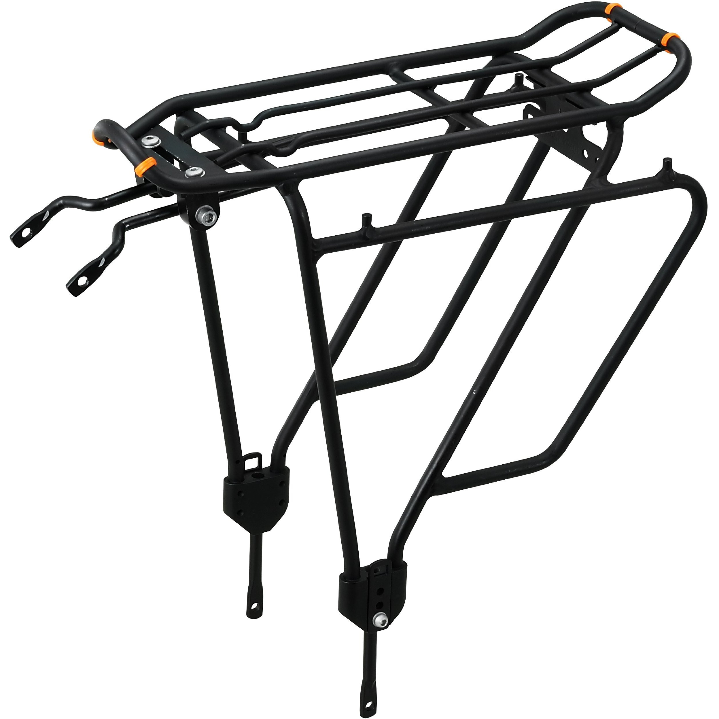 Ibera Bike Rack - Bicycle Touring Carrier Plus+ For Non-Disc Brake Mount, Frame-Mounted For Heavier Top & Side Loads, Height Adjustable For 26""-29"" Frames