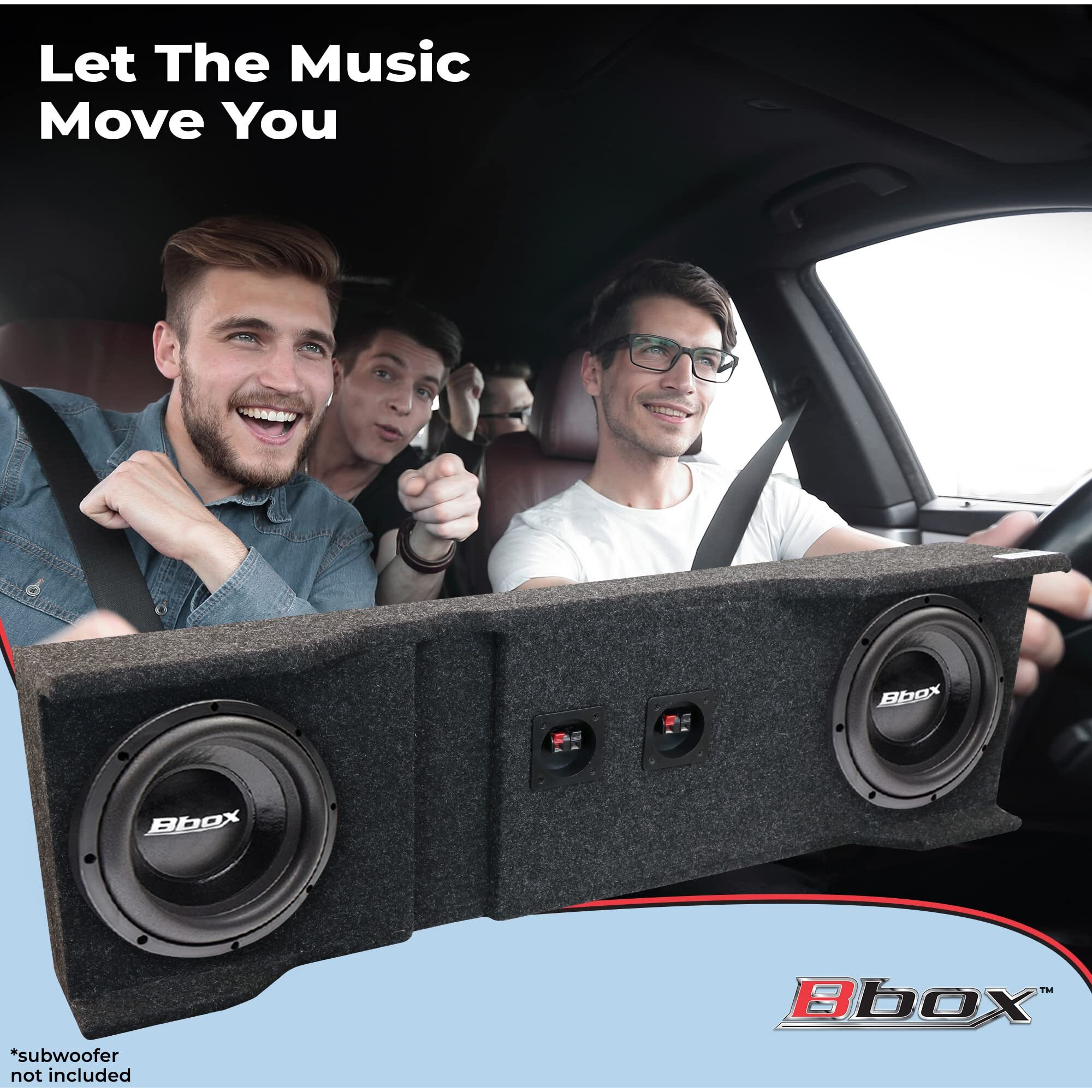 Atrend Bbox Dual 10 Inch Subwoofer Sealed Enclosure - Fits 1999-2006 Heavy Duty Chevrolet/Gmc Crew Cab - Car Subwoofer Boxes & Enclosures - Subwoofer Box Improves Audio Quality, Sound And Bass - Charcoal