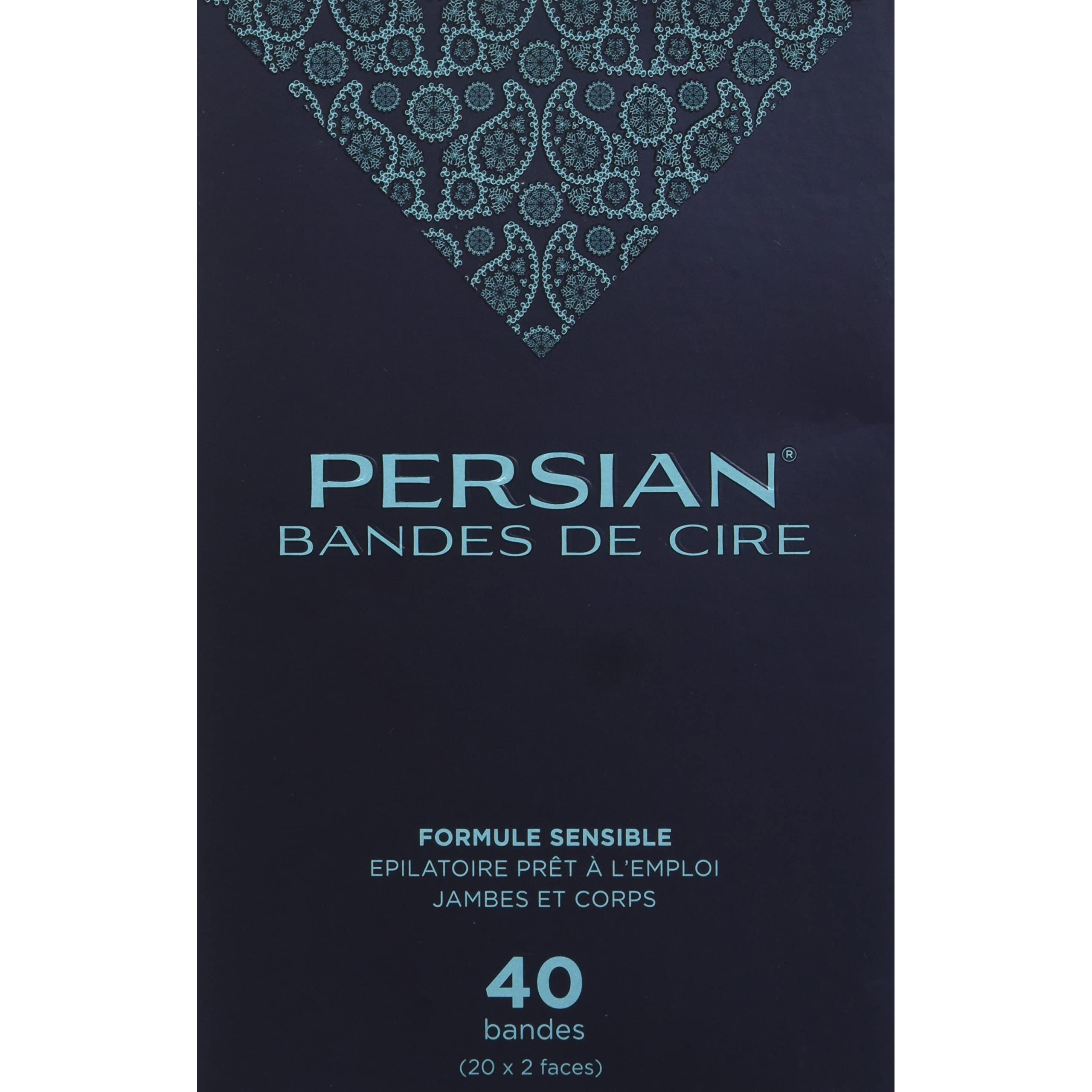 Persian Legs & Body Wax Strips (40 Strips), Hair Removal Waxing Strips For Legs, Body, Bikini, Arms, Underarms With After Care Oil, Pack Of 1 (Csb)