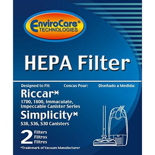 Envirocare Premium Replacement Vacuum Cleaner Hepa Filter Made To Fit Riccar 1700 1800 Immaculate And Impeccable, Simplicity S Class Canisters