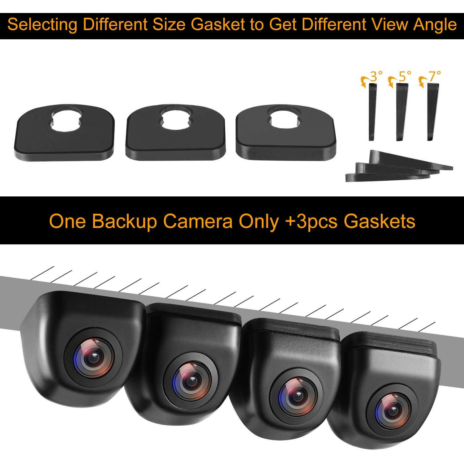 Natika Backup/Front View Camera,Ip69K Waterproof Great Night Vision Hd And Super Wide Angle Metal Oem Style Reverse Rear View Backup Camera For Cars Pickup Trucks Suvs Rvs Vans (Black)