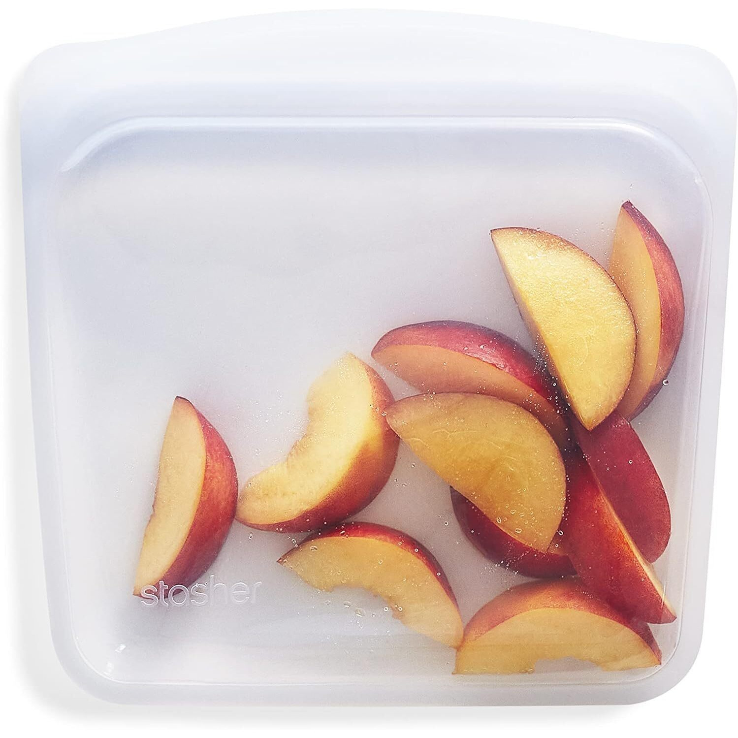 Stasher Platinum Silicone Food Grade Reusable Storage Bag, Clear (Sandwich) | Reduce Single-Use Plastic | Cook, Store, Sous Vide, Or Freeze | Leakproof, Dishwasher-Safe, Eco-Friendly | 28 Oz