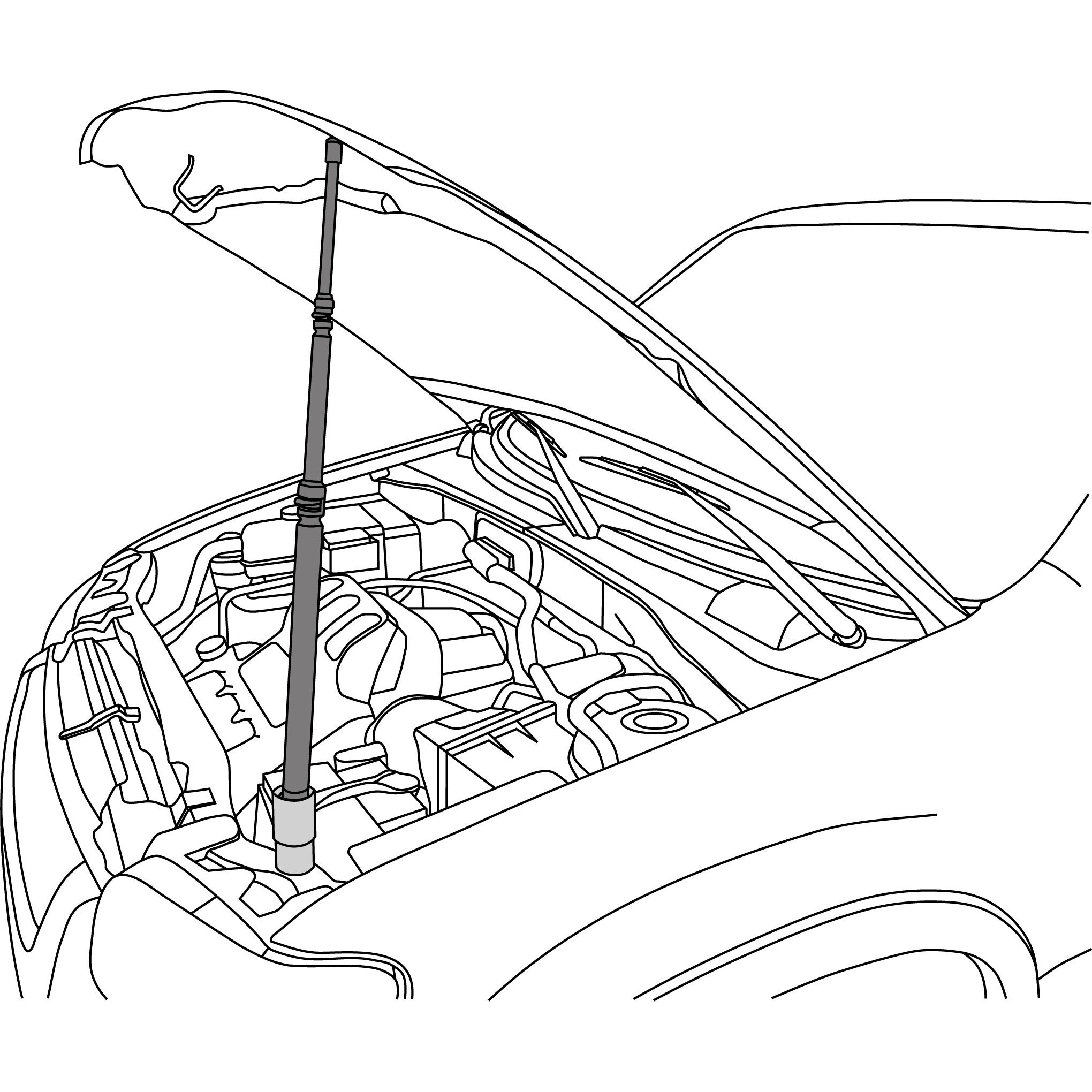 Lisle 46170 Hood Prop With Support