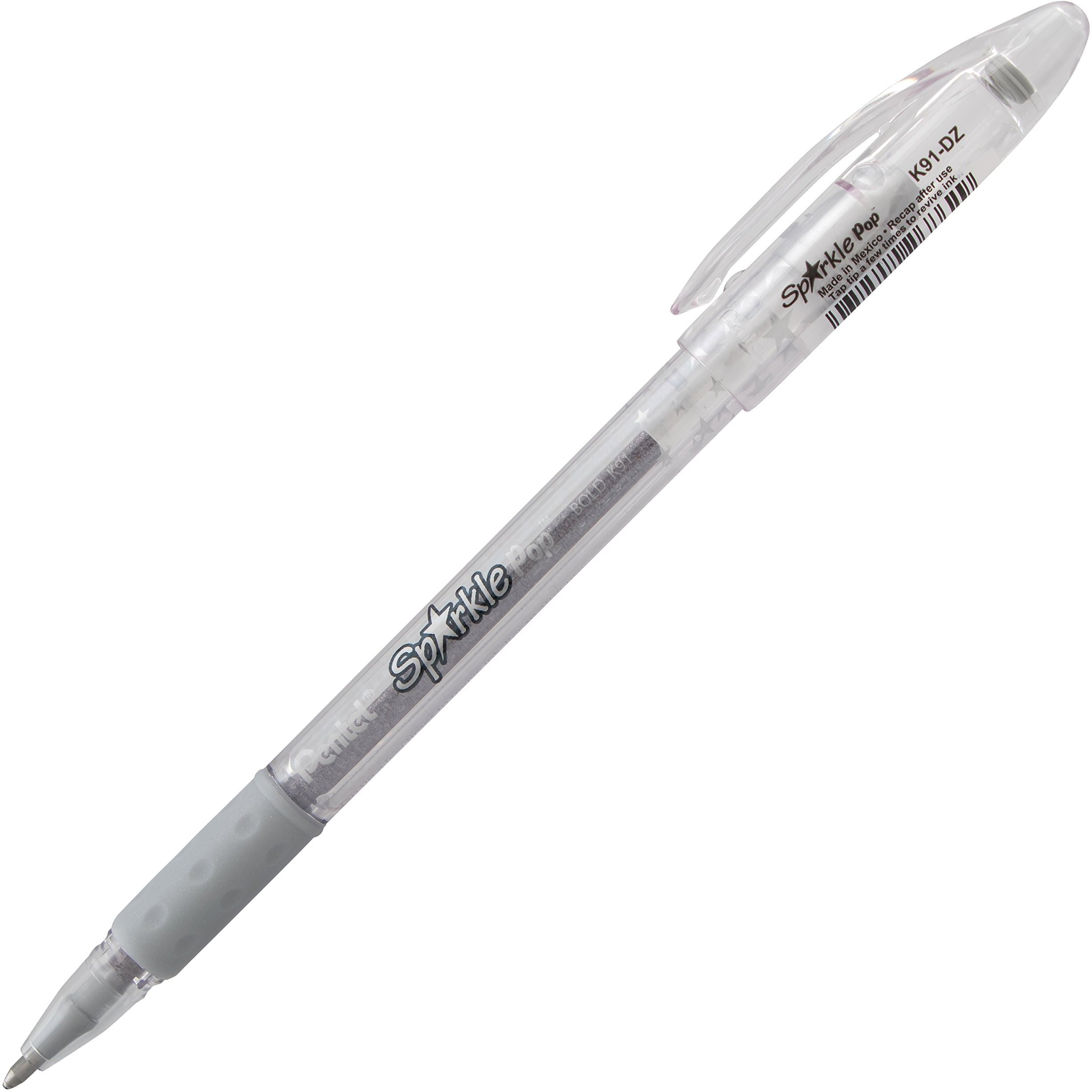 Pentel Sparkle Pop Metallic Gel Pen, (1.0Mm) Bold Line, Assorted Colors, Pack Of 8 (K91Bp8M)