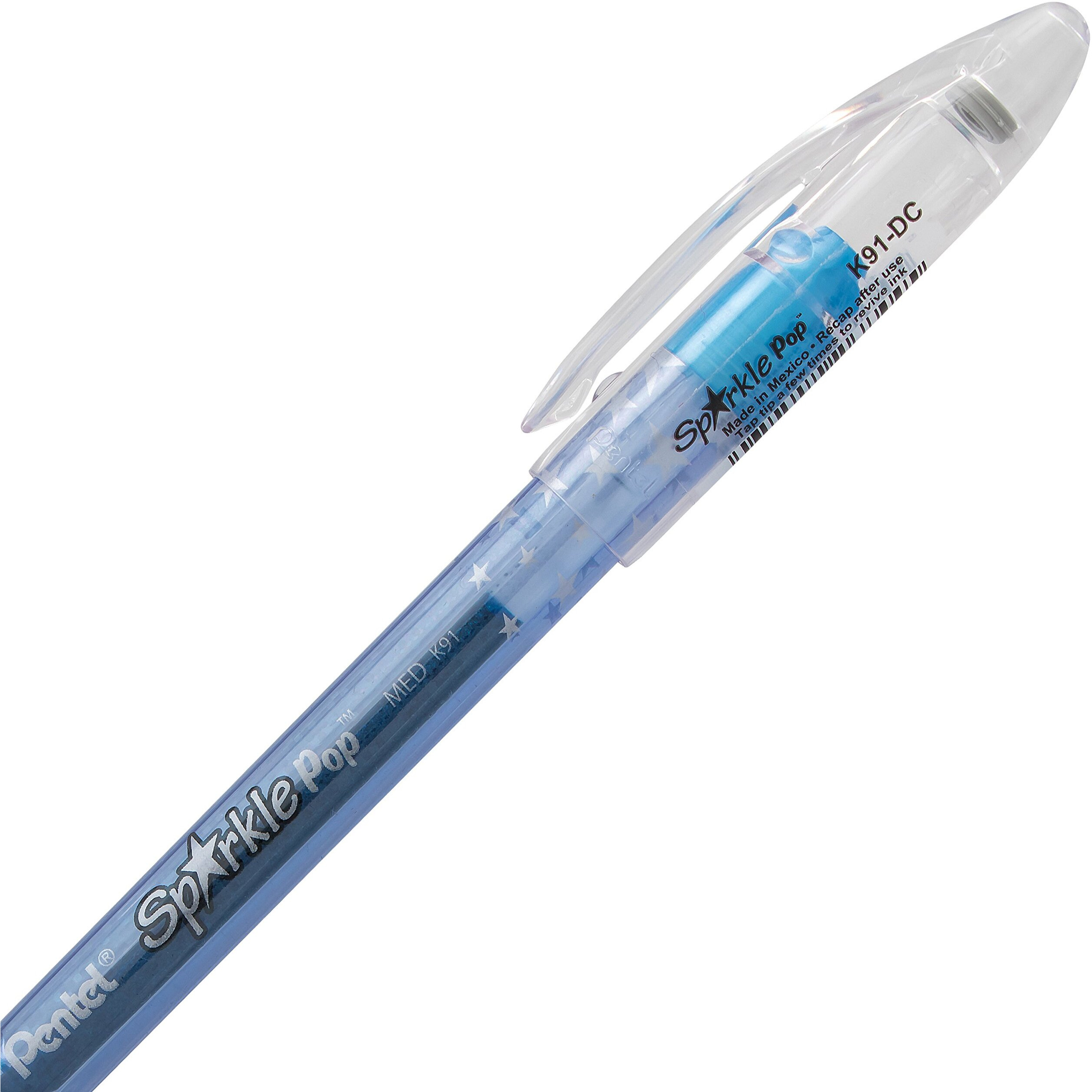 Pentel Sparkle Pop Metallic Gel Pen, (1.0Mm) Bold Line, Assorted Colors, Pack Of 8 (K91Bp8M)