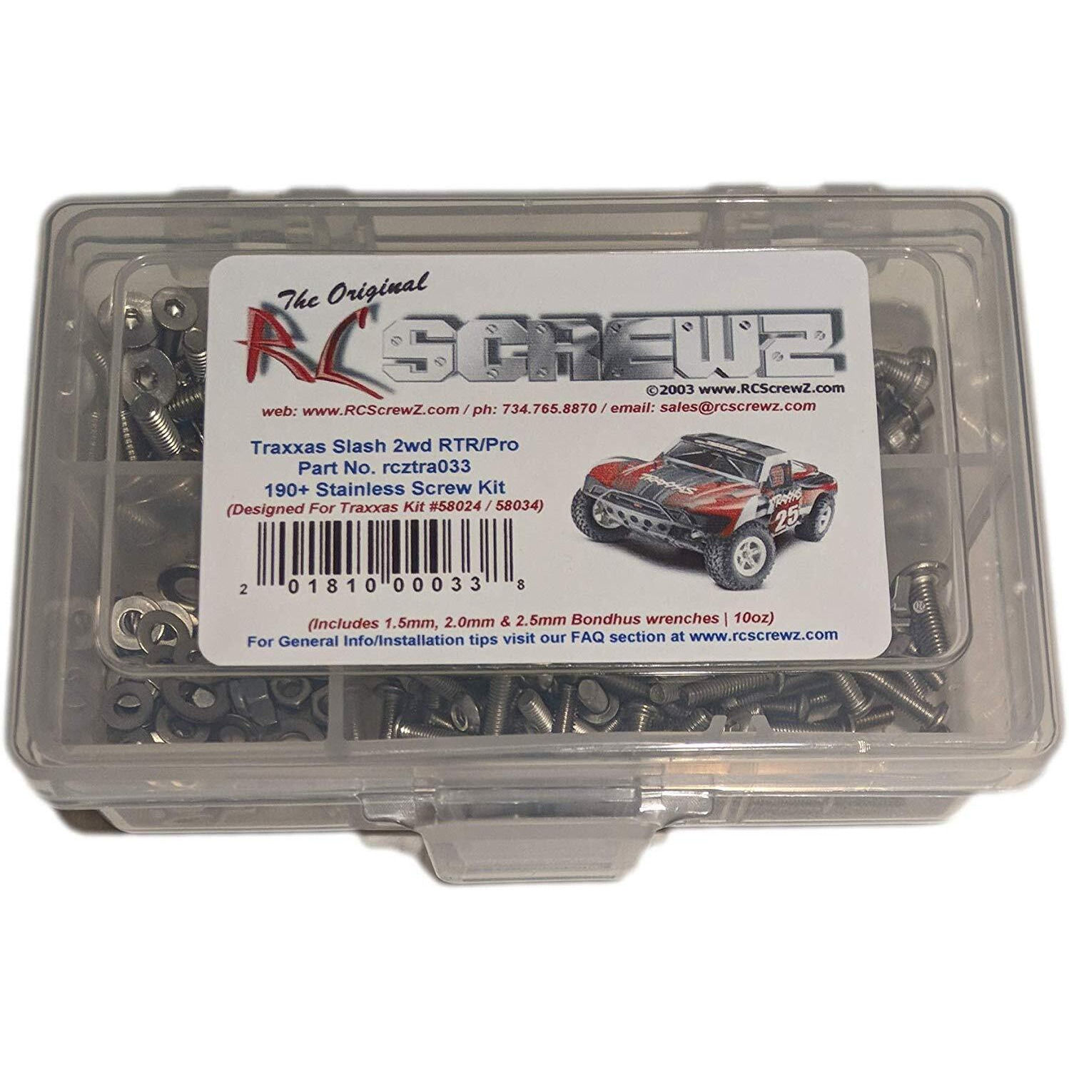 Tra033 - Traxxas Slash 2Wd Rtr Stainless Steel Screw Kit
