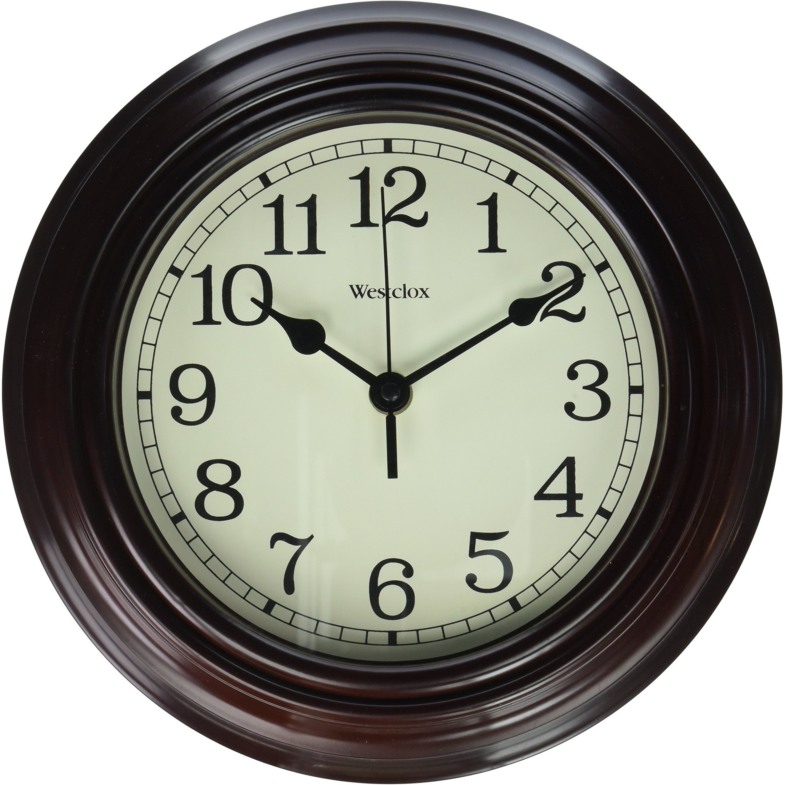 Westclox 33883P Wall Clock, Brown
