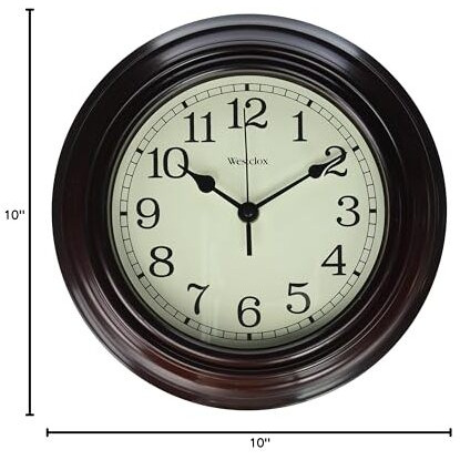 Westclox 33883P Wall Clock, Brown
