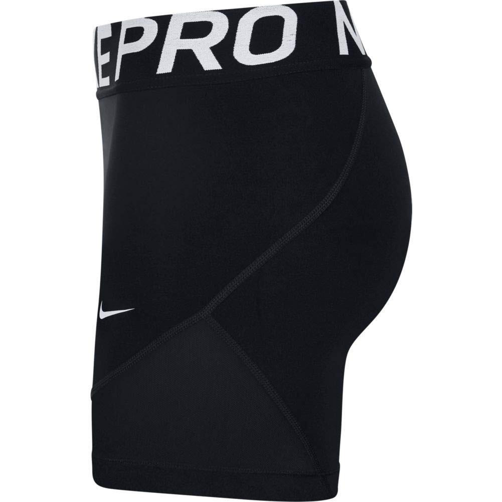 Nike Women's Pro 5"" Training Short (Black/White, Medium)