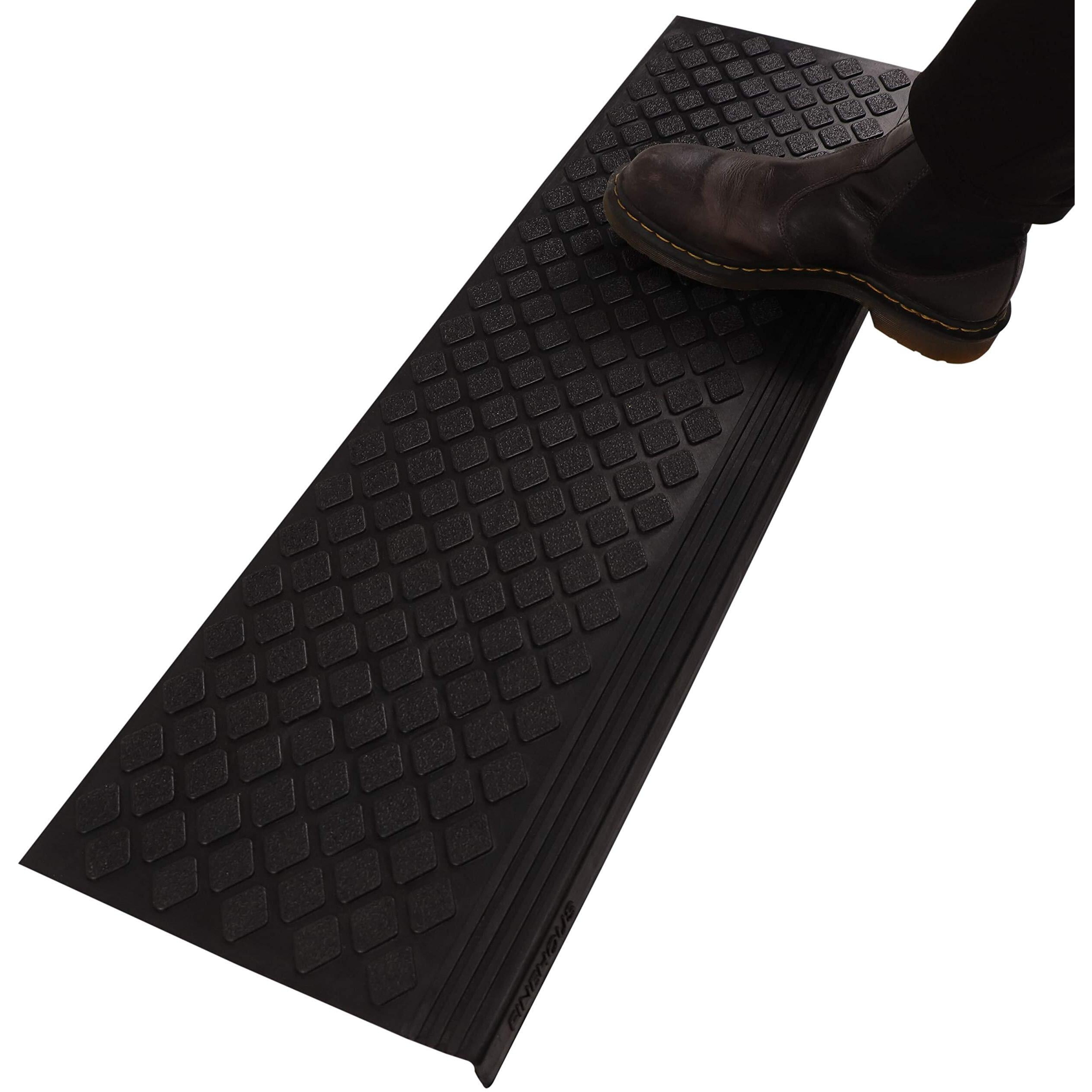 Finehous Rubber Stair Treads Non-Slip Outdoor 35   X10    (5-Pack) - Anti-Slip Step Mat With Nosing