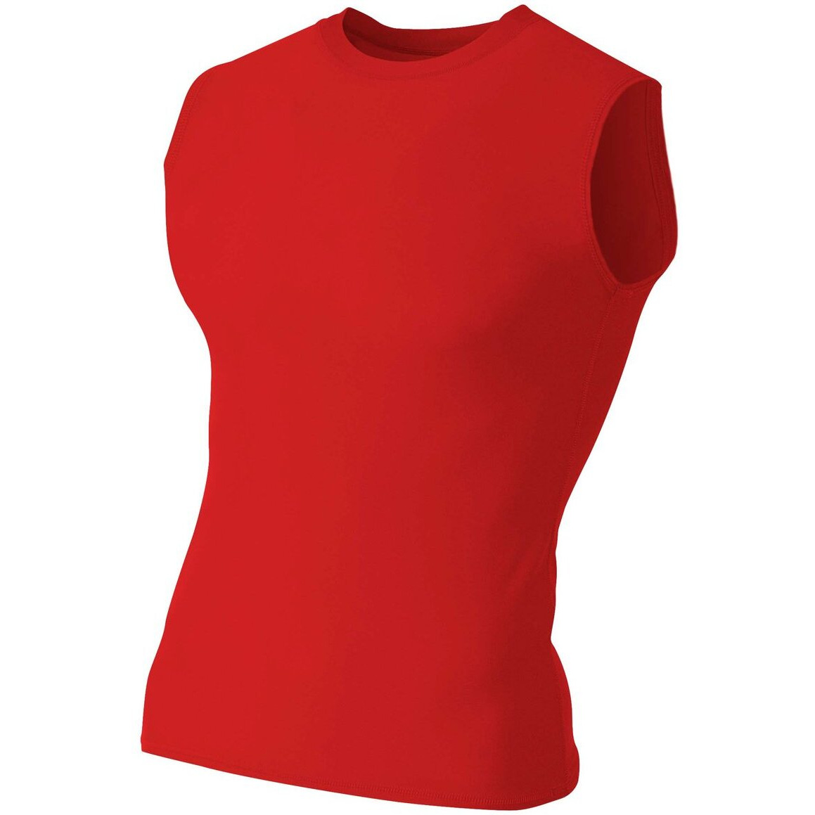 A4 Mens Compression Muscle Shirt Tee, Xl, Scarlet