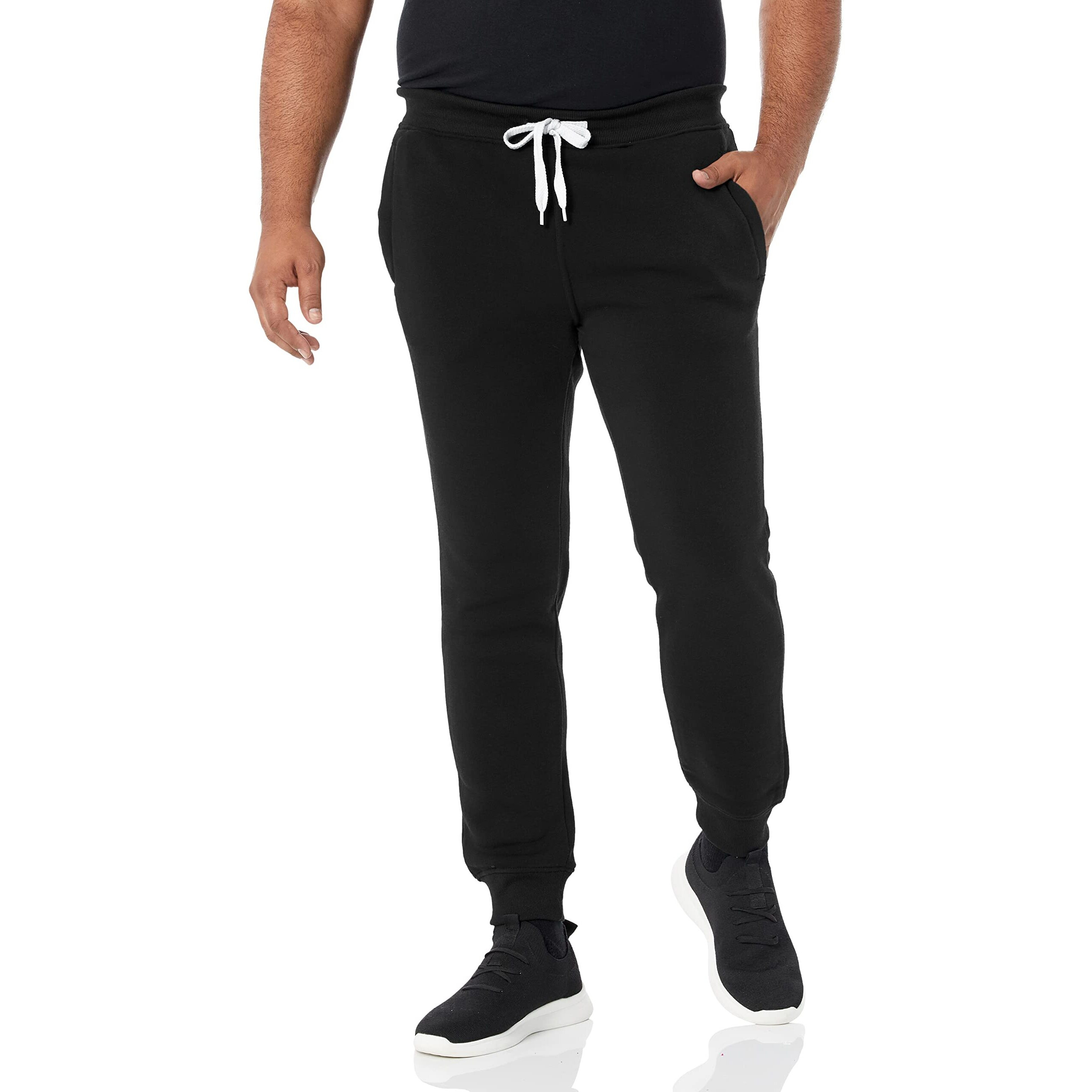 Southpole Men's Basic Active Fleece Jogger Pants-Regular And Big & Tall Sizes, Bk, S