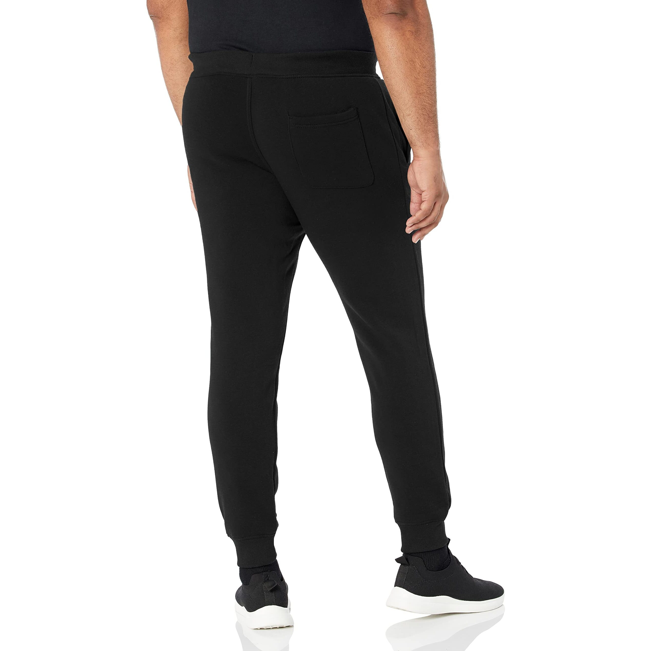 Southpole Men's Basic Active Fleece Jogger Pants-Regular And Big & Tall Sizes, Bk, S