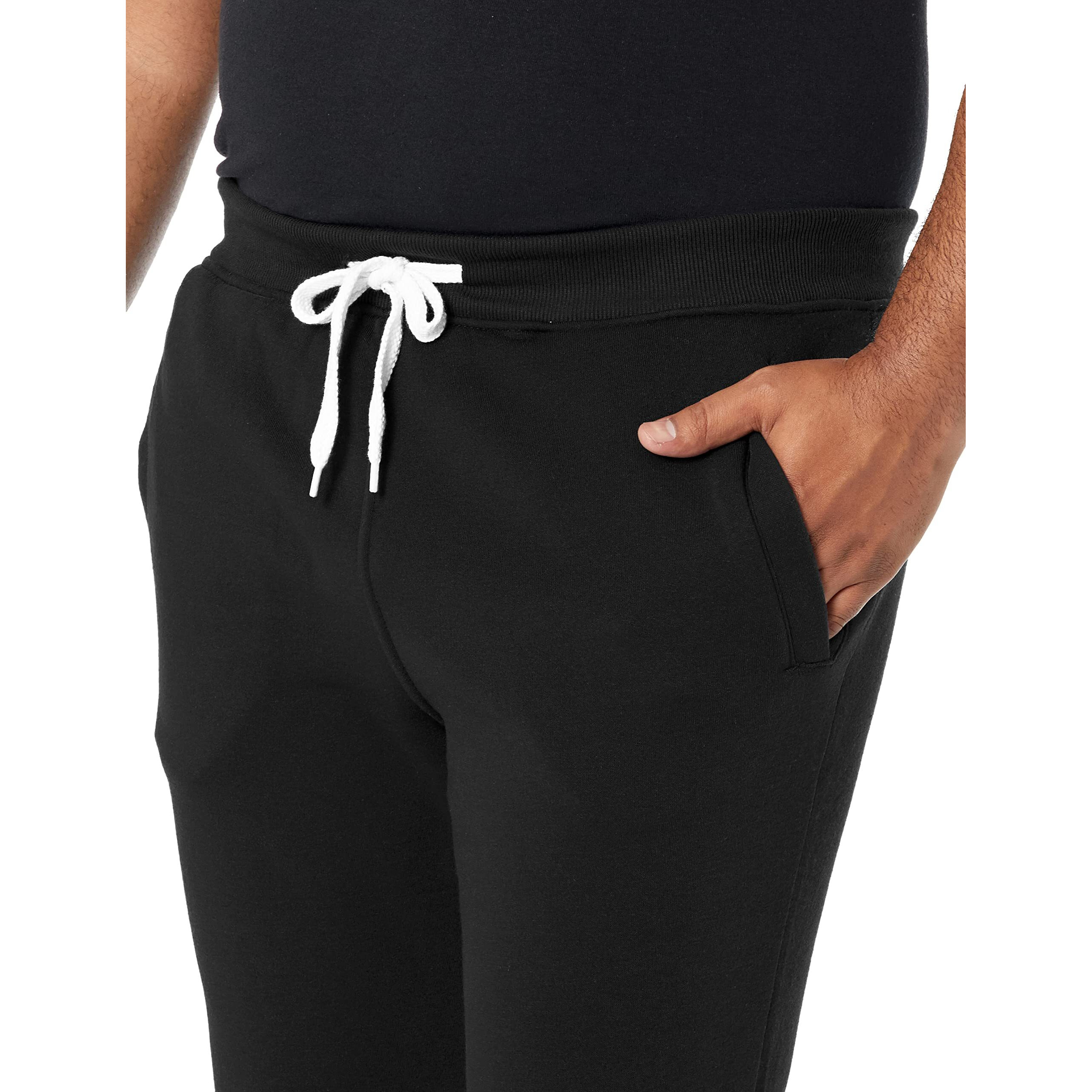 Southpole Men's Basic Active Fleece Jogger Pants-Regular And Big & Tall Sizes, Bk, S