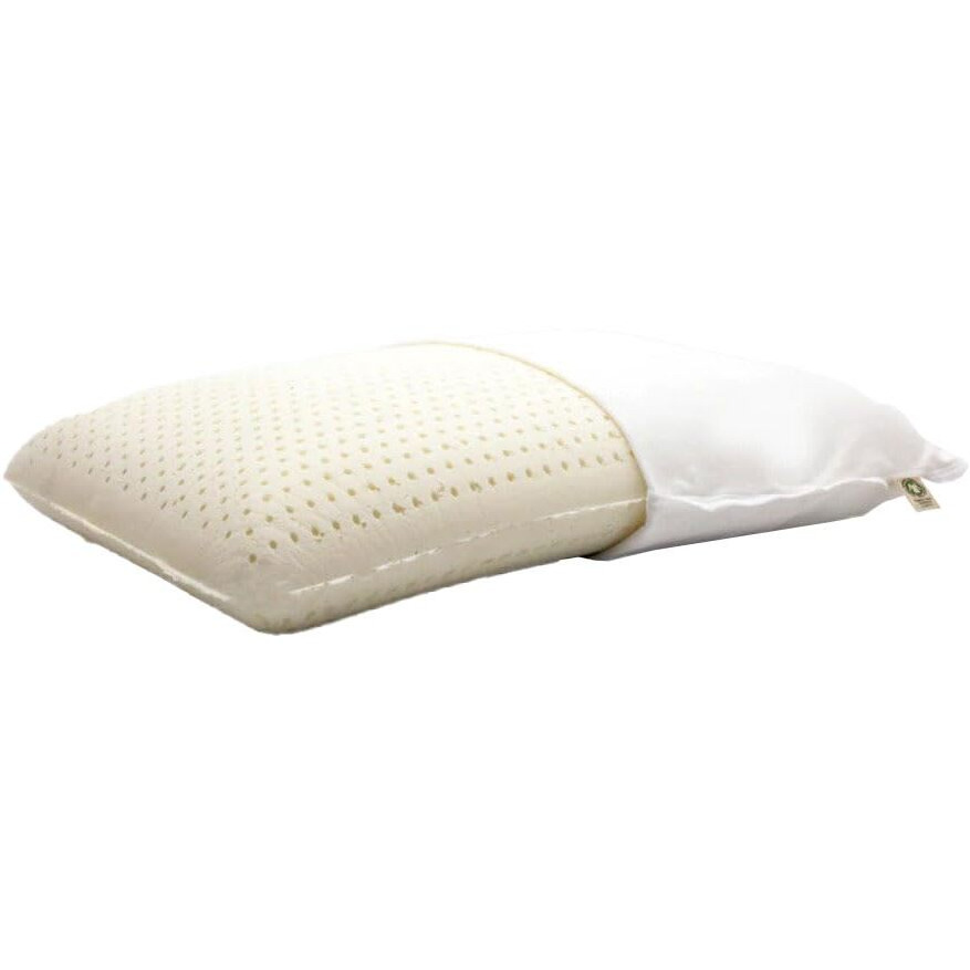Organictextiles Natural Latex Pillow With Organic Cotton Cover, Standard Size, Soft, Pressure Relief, Neck Pain Relief, Bed Pillow For Side, Back And Stomach Sleeper