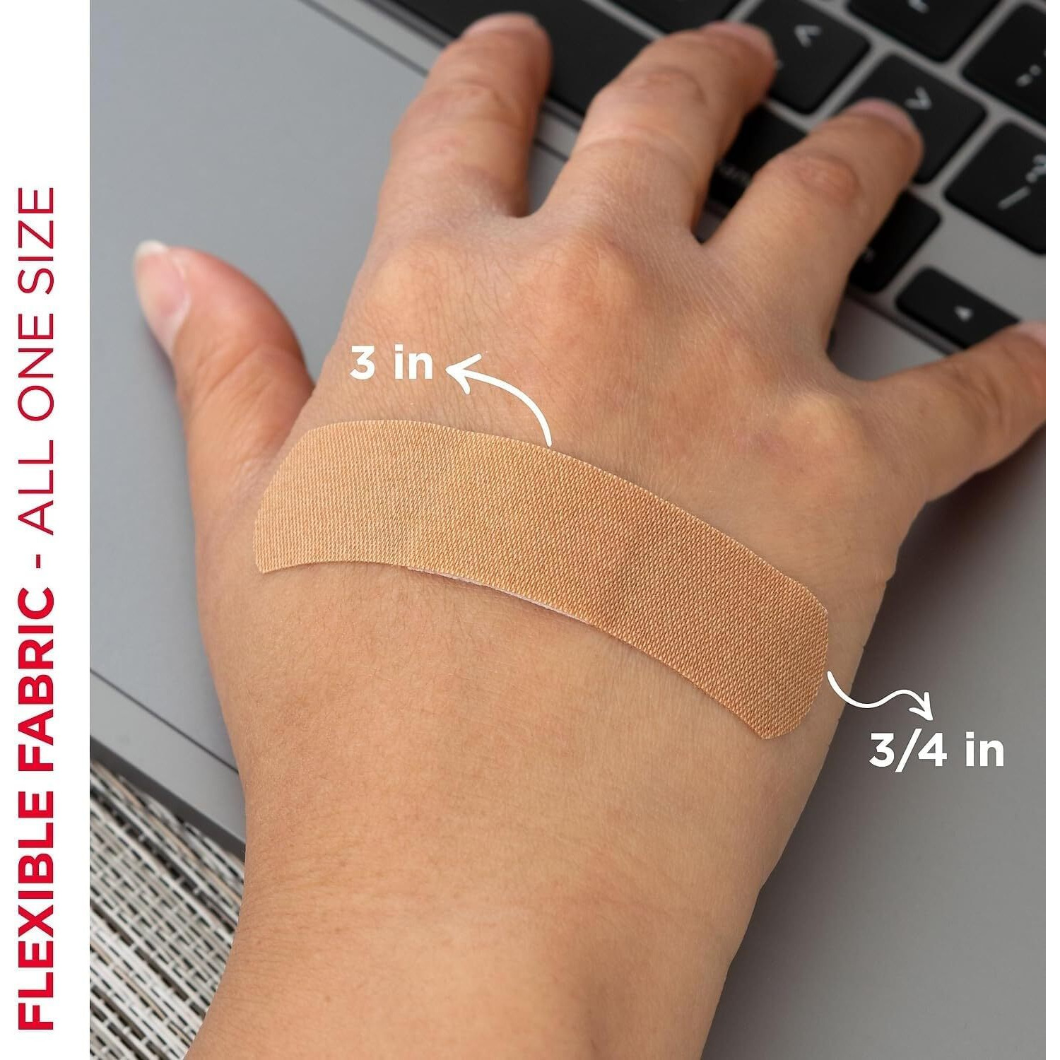 Band-Aid 534444Bx - Flexible Fabric Adhesive Bandage 1 X 3