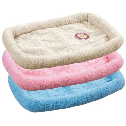 Slumber Pet Sherpa Crate Pet Bed With Bumper-Style Cushioning For Comfort In Crate