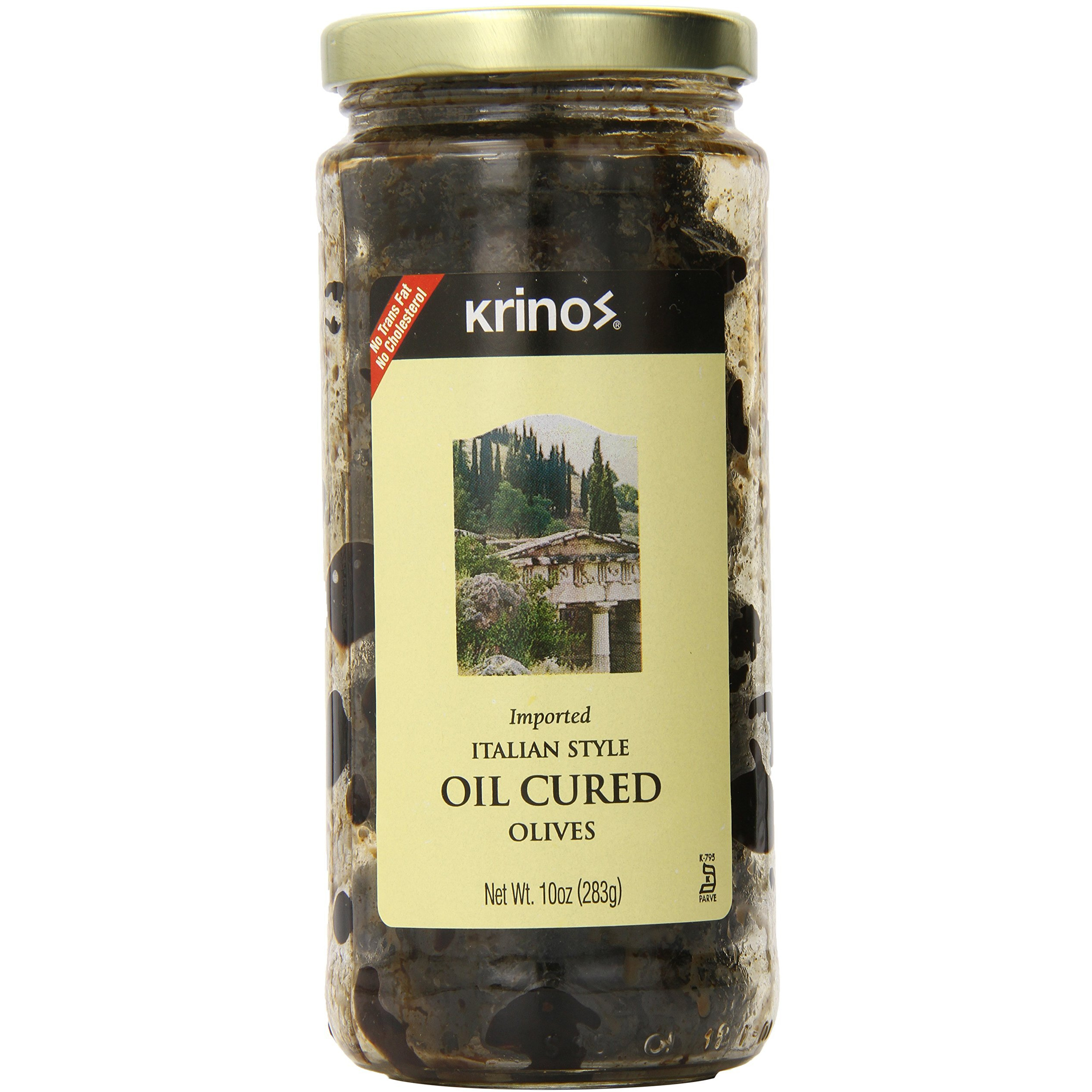 Krinos Olives, Italian Style Oil Cured, 10 Ounce (Pack Of 6)