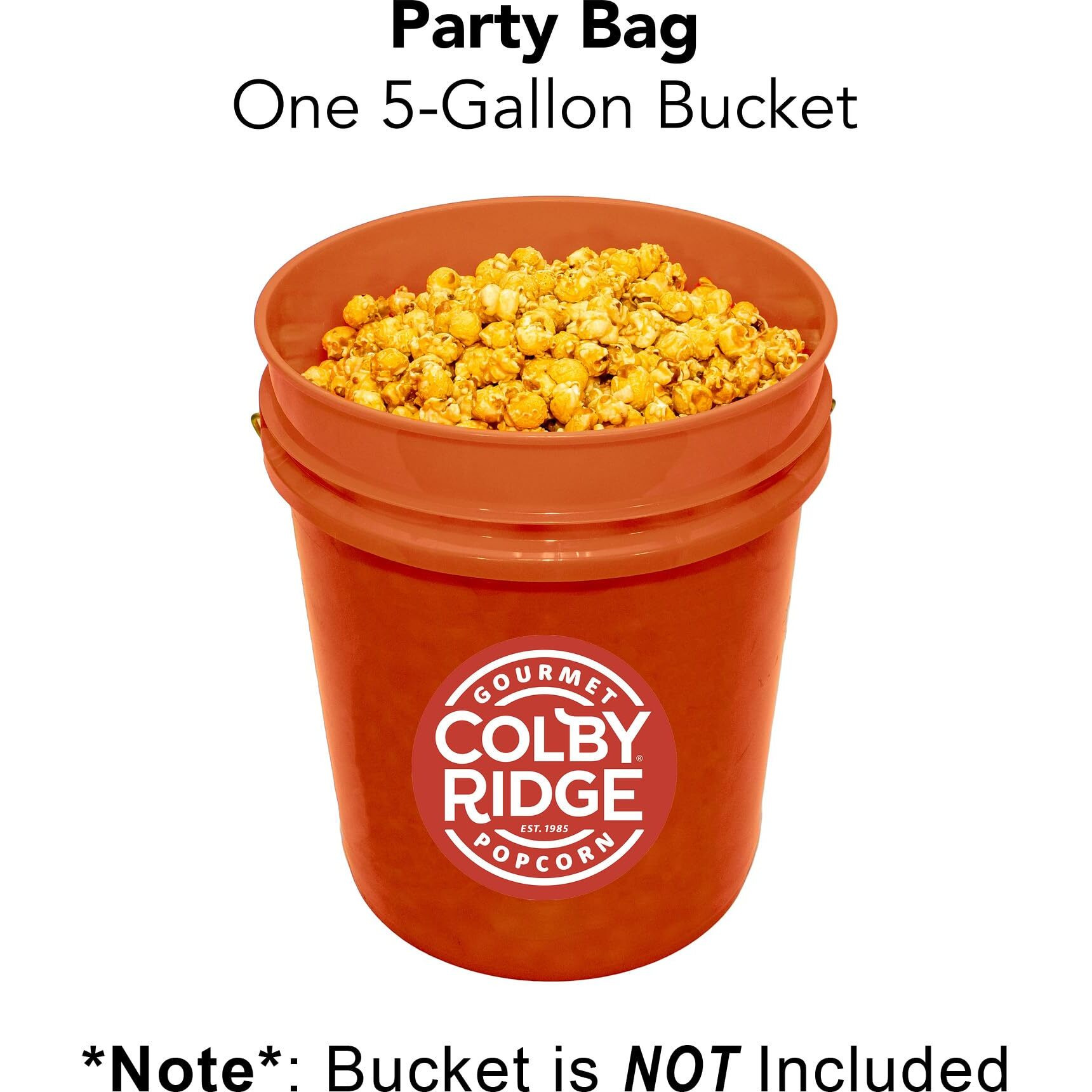 Colby Ridge Gourmet Craft Popped Gluten Free Popcorn Bulk Sized Large Gift Party Bags (Bulk 5 Gal. 80 Cups) (Rainbow)